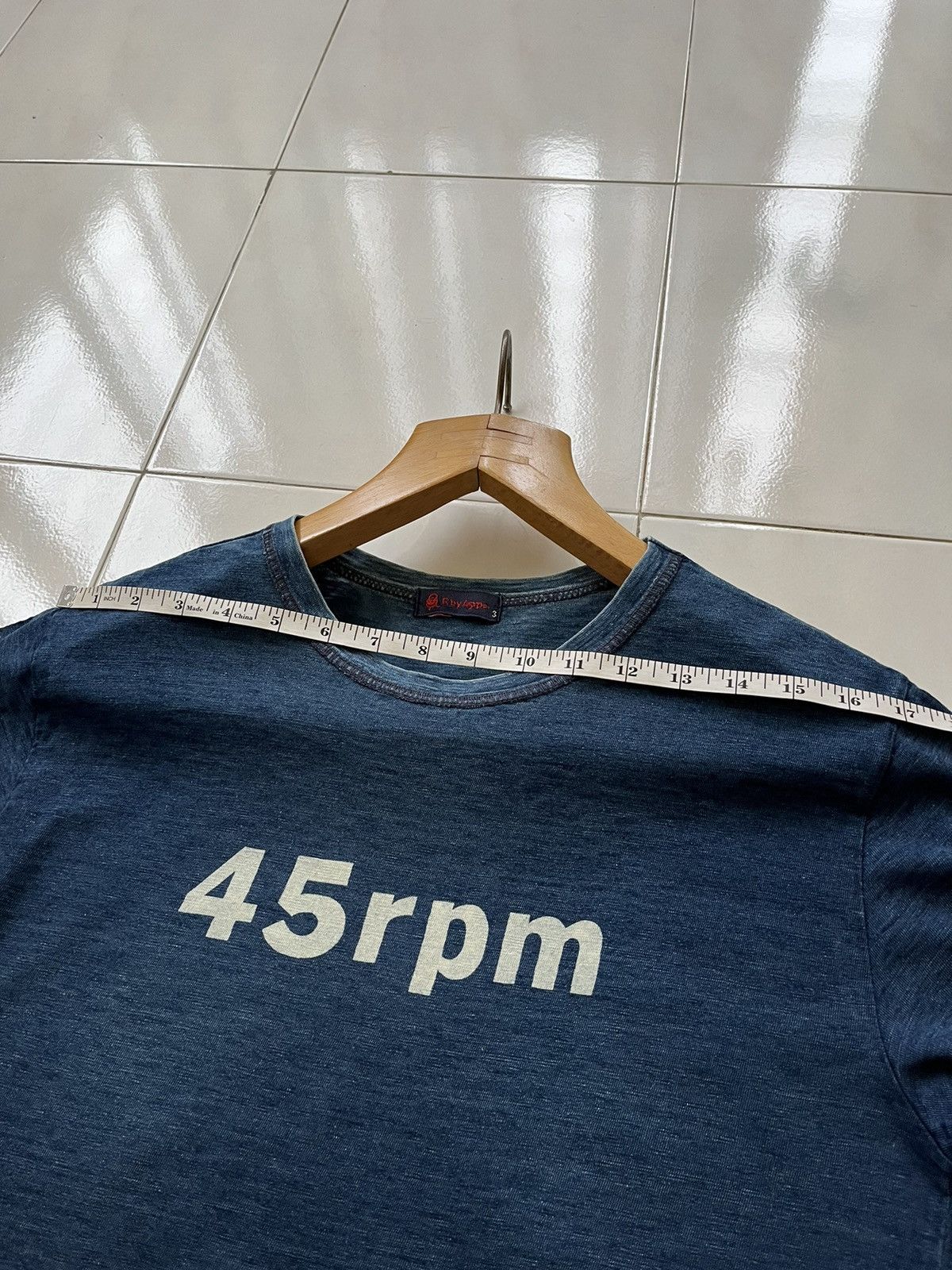 45rpm Rare 💥 45rpm Indigo 908 Futura Logo T ( Unisex ) Size US S / EU 44-46 / 1 - 7 Thumbnail