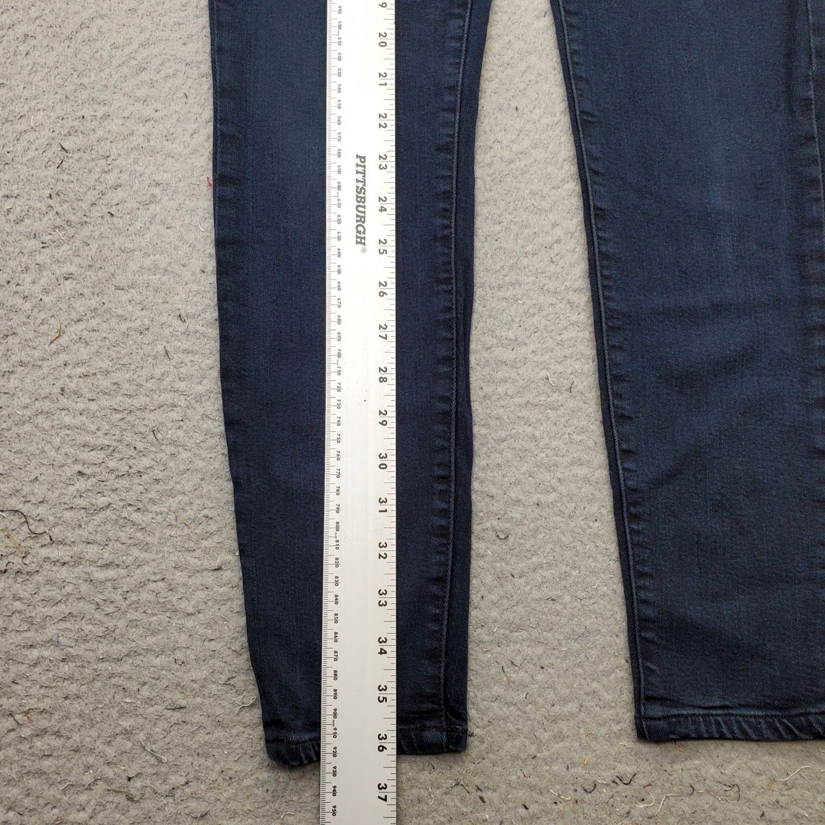 Vintage Liverpool Jeans Women's 2/26 Blue Denim High Rise Dark Wash Stretch Ankle Skinny Jeans Size 26" / US 2 / IT 38 - 3 Thumbnail