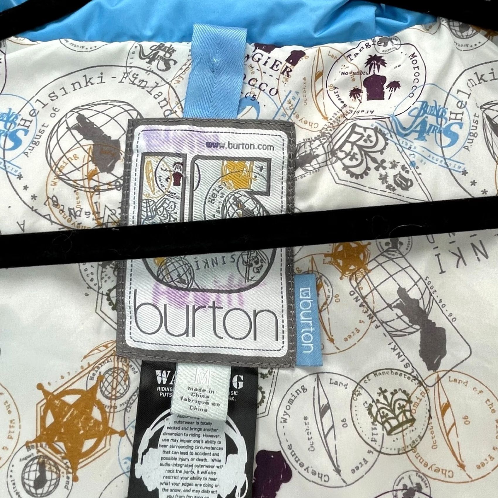 Burton Burton Jacket Women Medium Blue Nylon Puffer Coat Full Zip Snowboard Insulated Coat Size M / US 6-8 / IT 42-44 - 6 Thumbnail