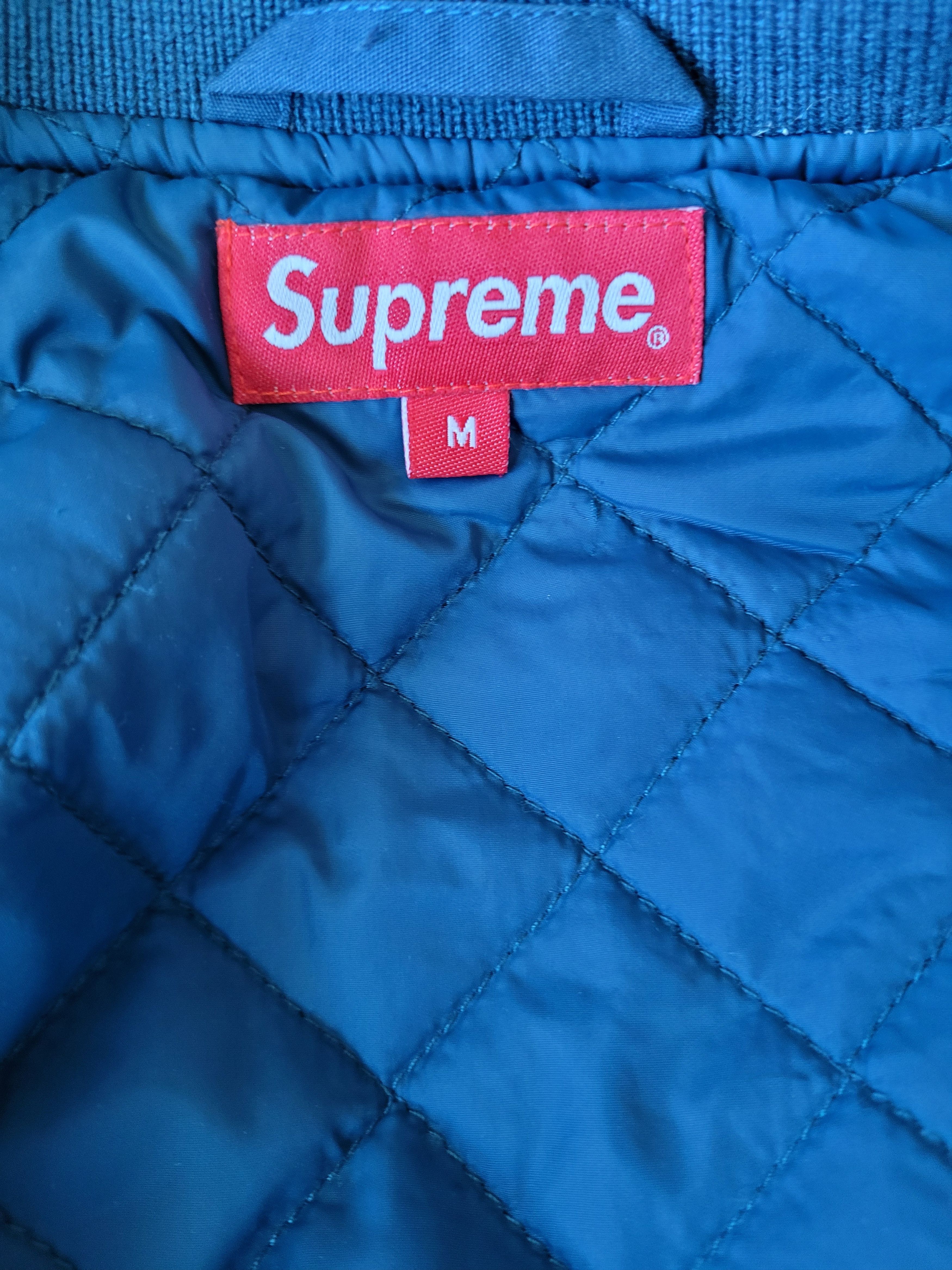 Supreme Supreme x Thrasher Skate And Destroy Blue Bomber Jacket (M) Size US M / EU 48-50 / 2 - 11 Thumbnail
