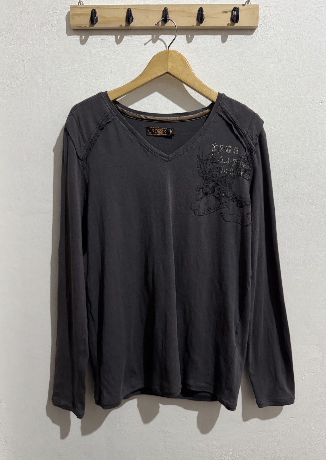 Hysteric Glamour Y2k Croxx Poem Grunge Vneck Longsleeve Size US M / EU 48-50 / 2 - 1 Thumbnail
