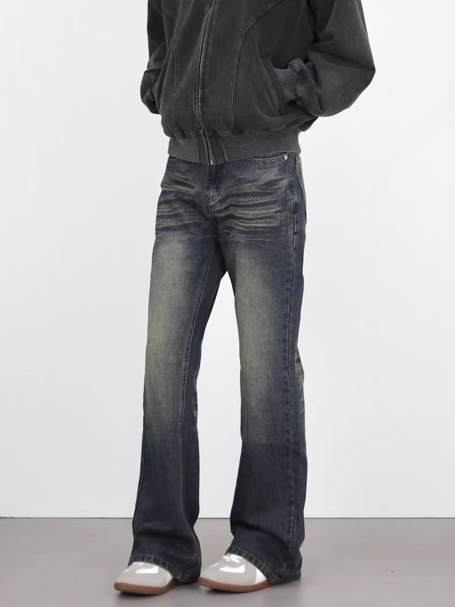 Japanese Brand × Jean Vintage Blue Denim Micro Flare Loose Straight Leg Pants Size US 33 - 3 Thumbnail