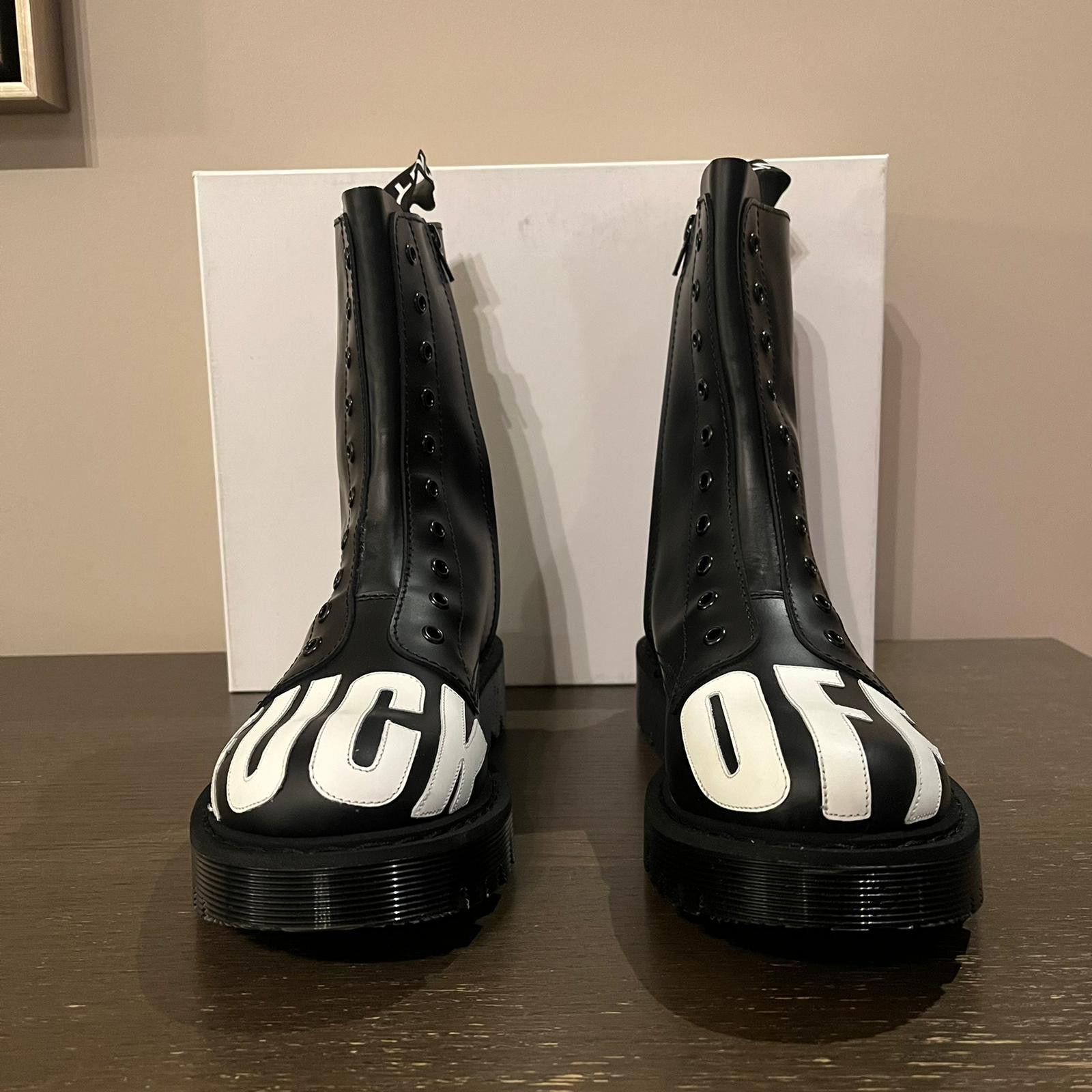 Vetements Fuck Off Army Boots in Black Size US 9 / EU 42 - 7 Thumbnail