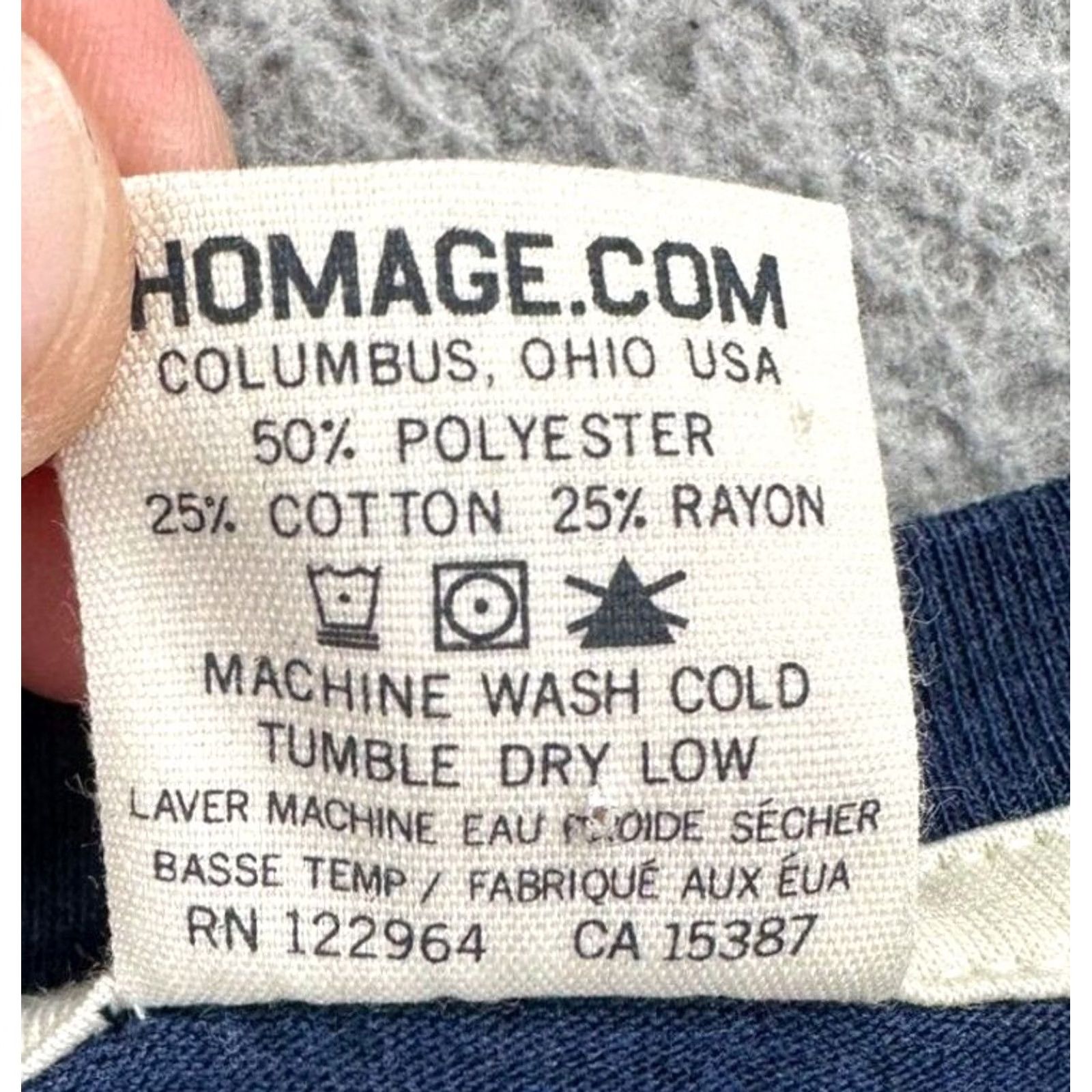Vintage Homage Columbus Blue Jacket Hockey Tee Shirt Adult Large Navy - Mens Short Sleeve T-Shirt Size US L / EU 52-54 / 3 - 4 Thumbnail