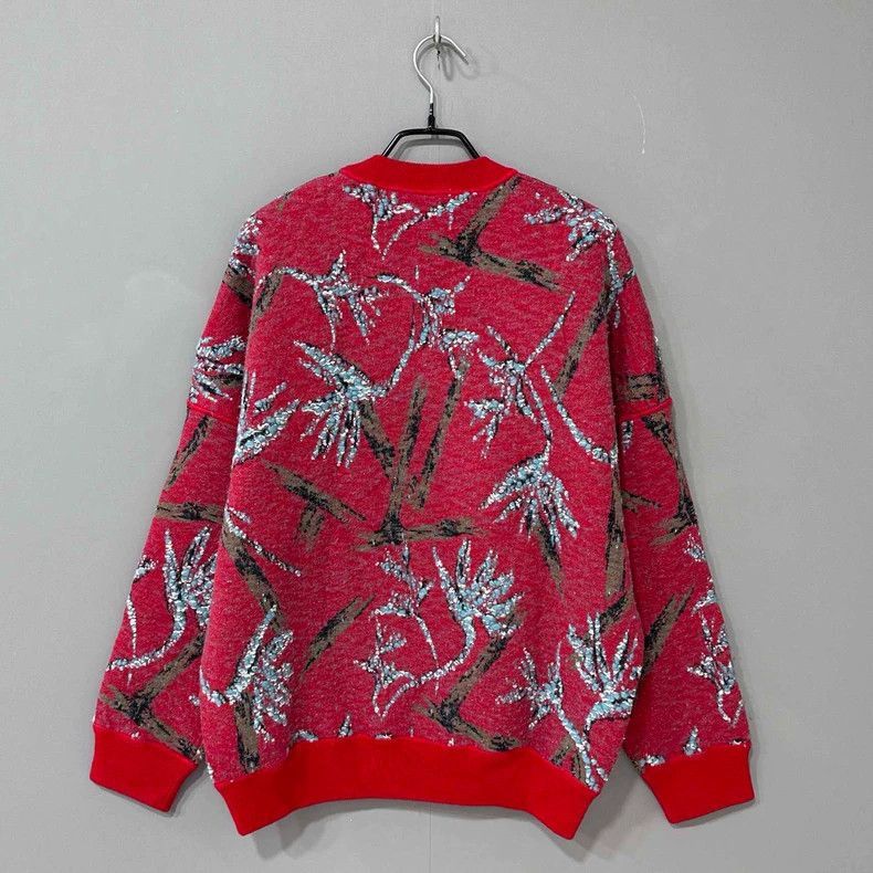 Louis Vuitton Red Wool Sweatshirt with Floral Pattern -2505 Size S / US 4 / IT 40 - 3 Thumbnail