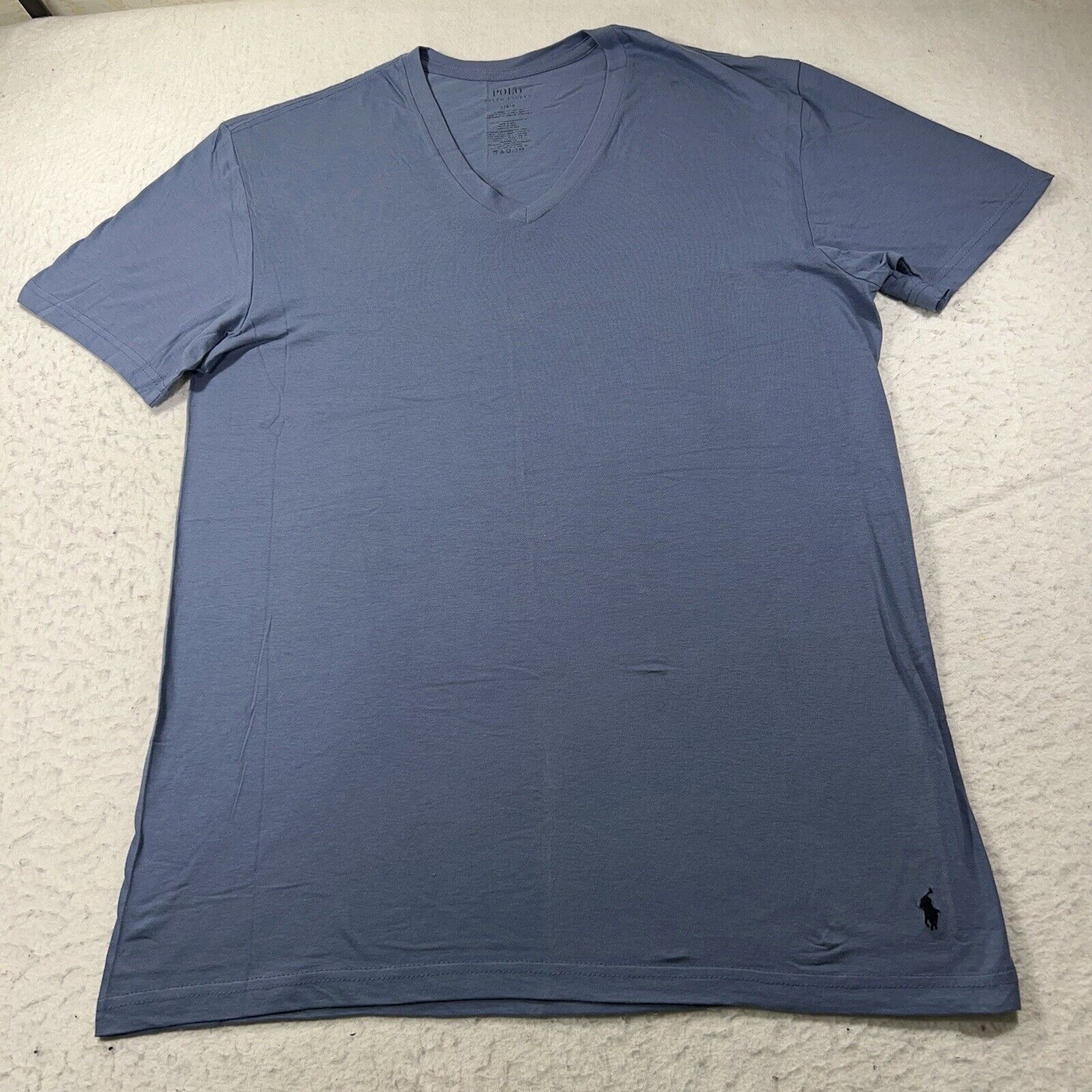 Polo Ralph Lauren Polo Ralph Lauren Large V-Neck Blue T Shirt Navy Pony Logo Size US L / EU 52-54 / 3 - 1 Thumbnail