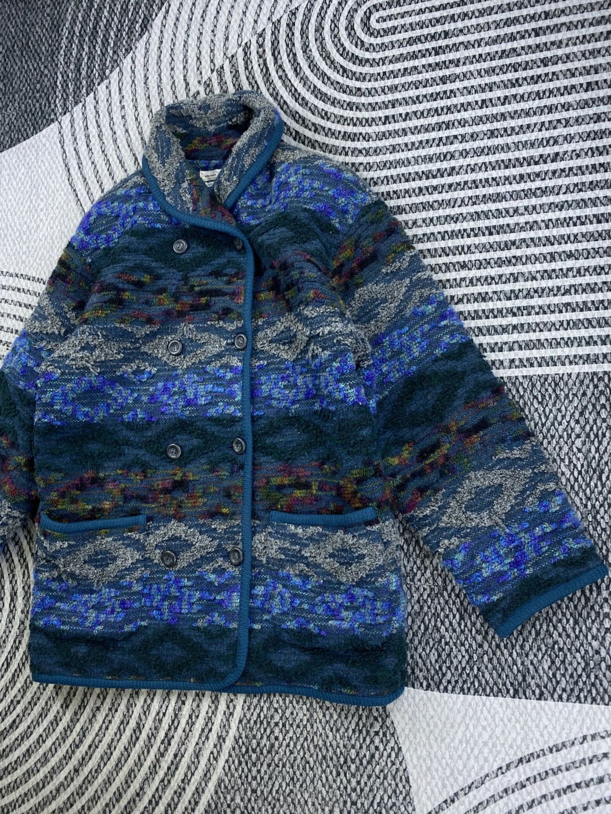 Japanese Brand Vintage Milano Sport Wool Blend Knit Jacket Size US M / EU 48-50 / 2 - 4 Thumbnail