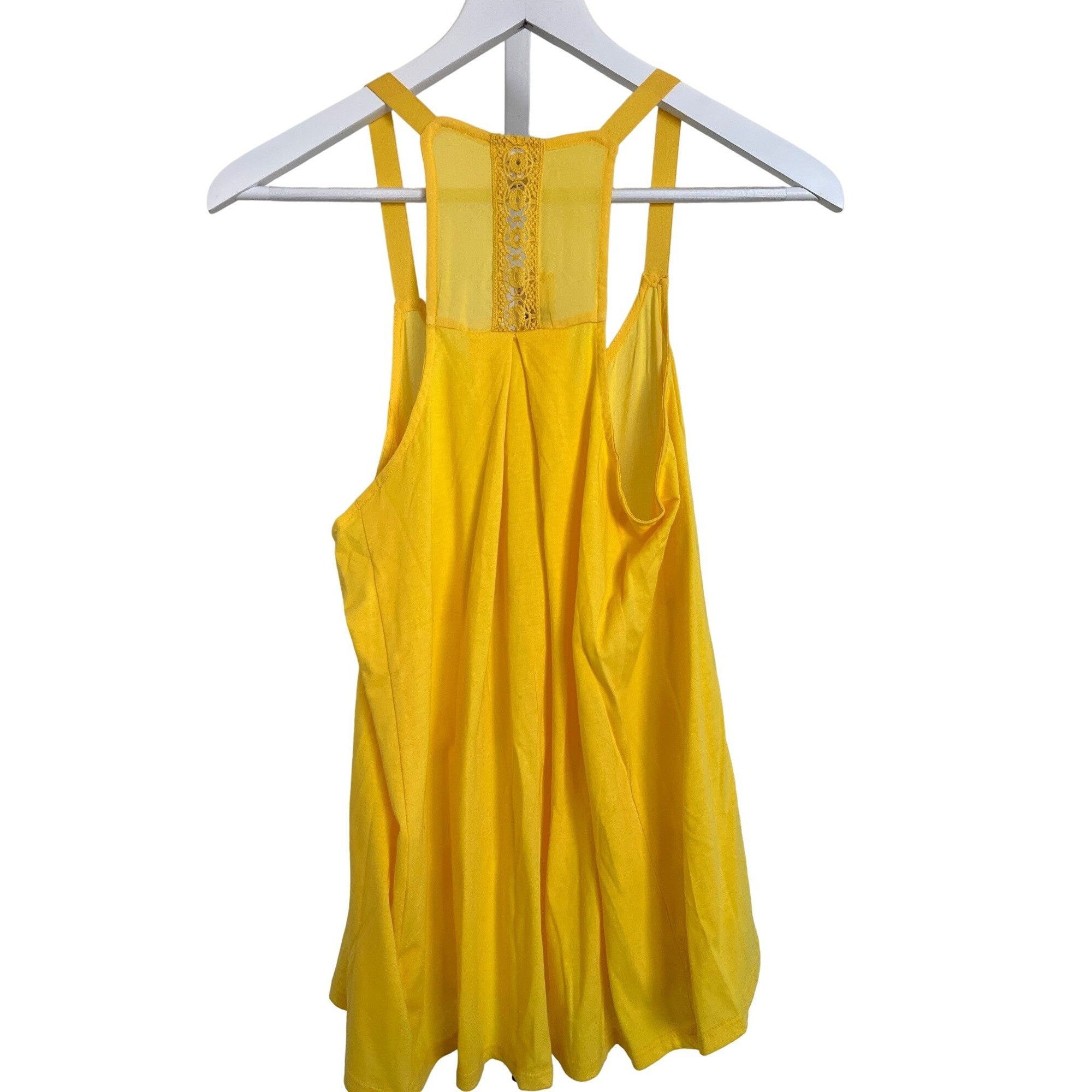 Anthropologie Anthropologie Yellow Embroidered Lace Tank Top Size S / US 4 / IT 40 - 6 Thumbnail
