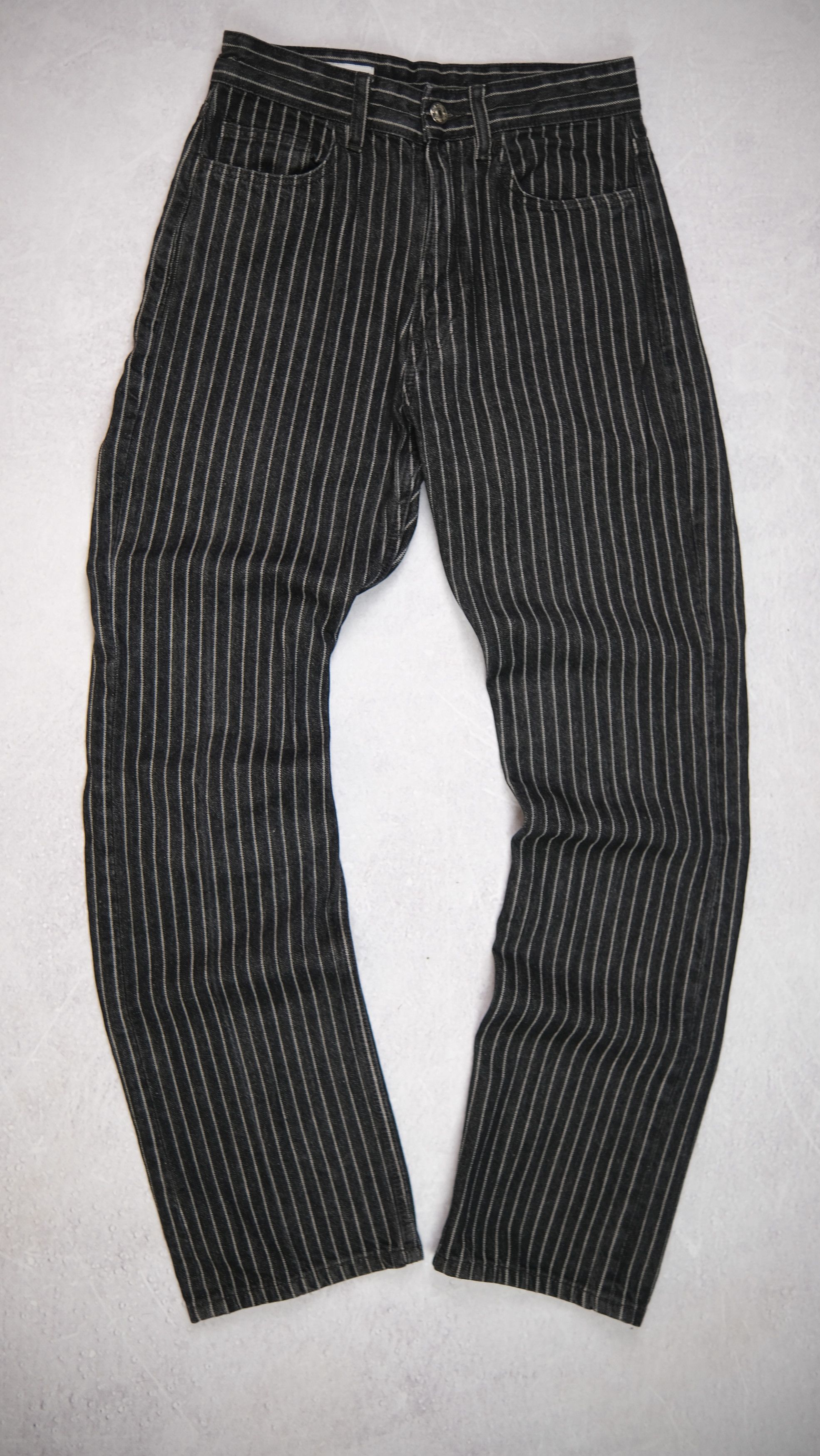 Zara Zara Women Striped Denim High Waisted Jeans Size 34 Size 26" / US 2 / IT 38 - 1 Thumbnail