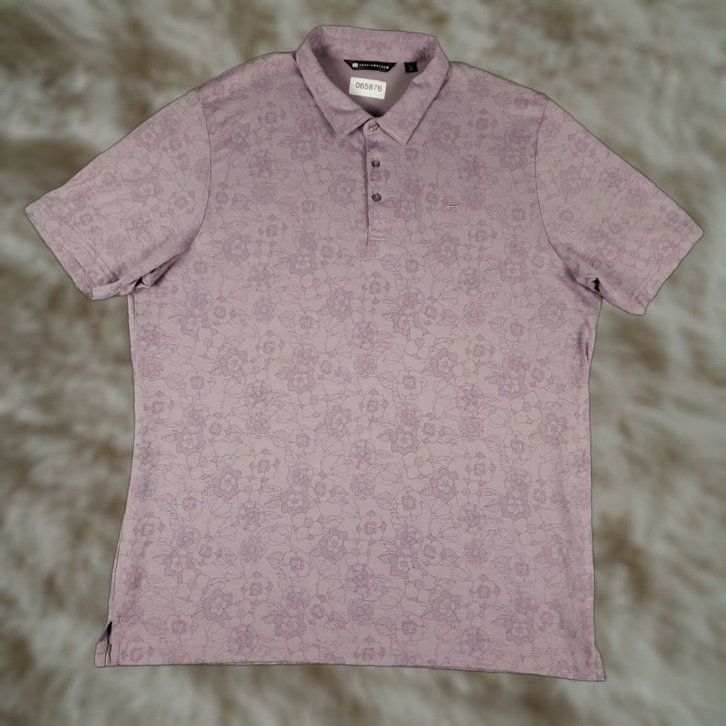 TravisMathew Travis Mathew Polo Shirt Mens 2XL Purple Floral Golf Short Sleeve Polo Shirt Mens Purple Floral Golf Short Sleeve Size US XXL / EU 58 / 5 - 1 Thumbnail
