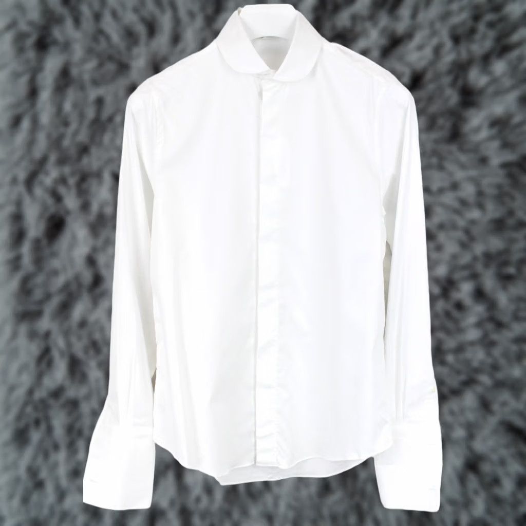 Suitsupply SUITSUPPLY Shirt LARGE White Slim Formal Peter Pan Collar Men's Size 42R - 1 Thumbnail