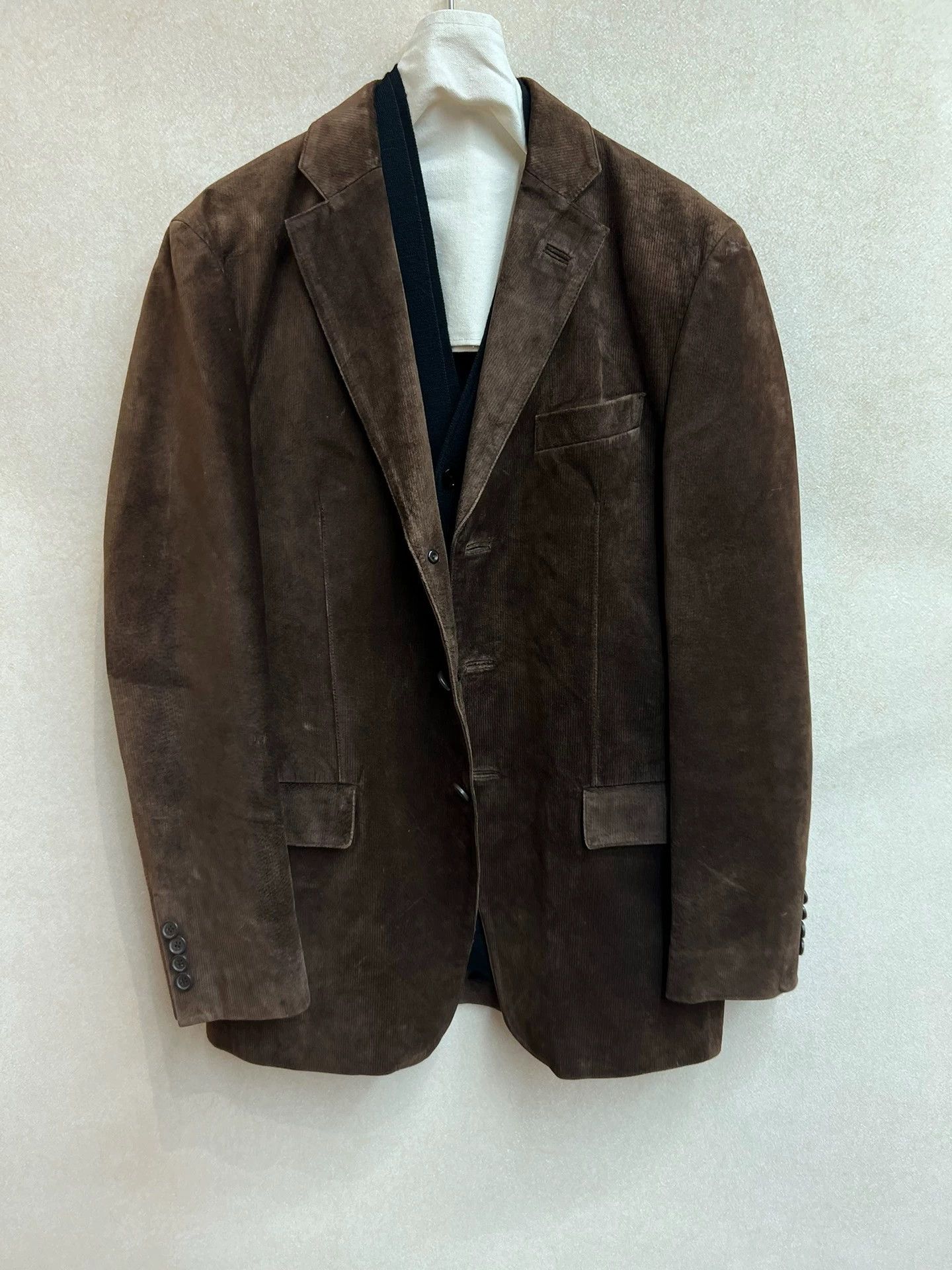 Yohji Yamamoto Yohji Yamamoto Brown Velvet Structured Blazer L Size L / US 10 / IT 46 - 2 Thumbnail