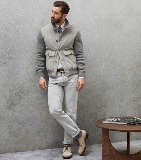 Brunello Cucinelli Jacket in Grey Size US S / EU 44-46 / 1 - 1 Thumbnail