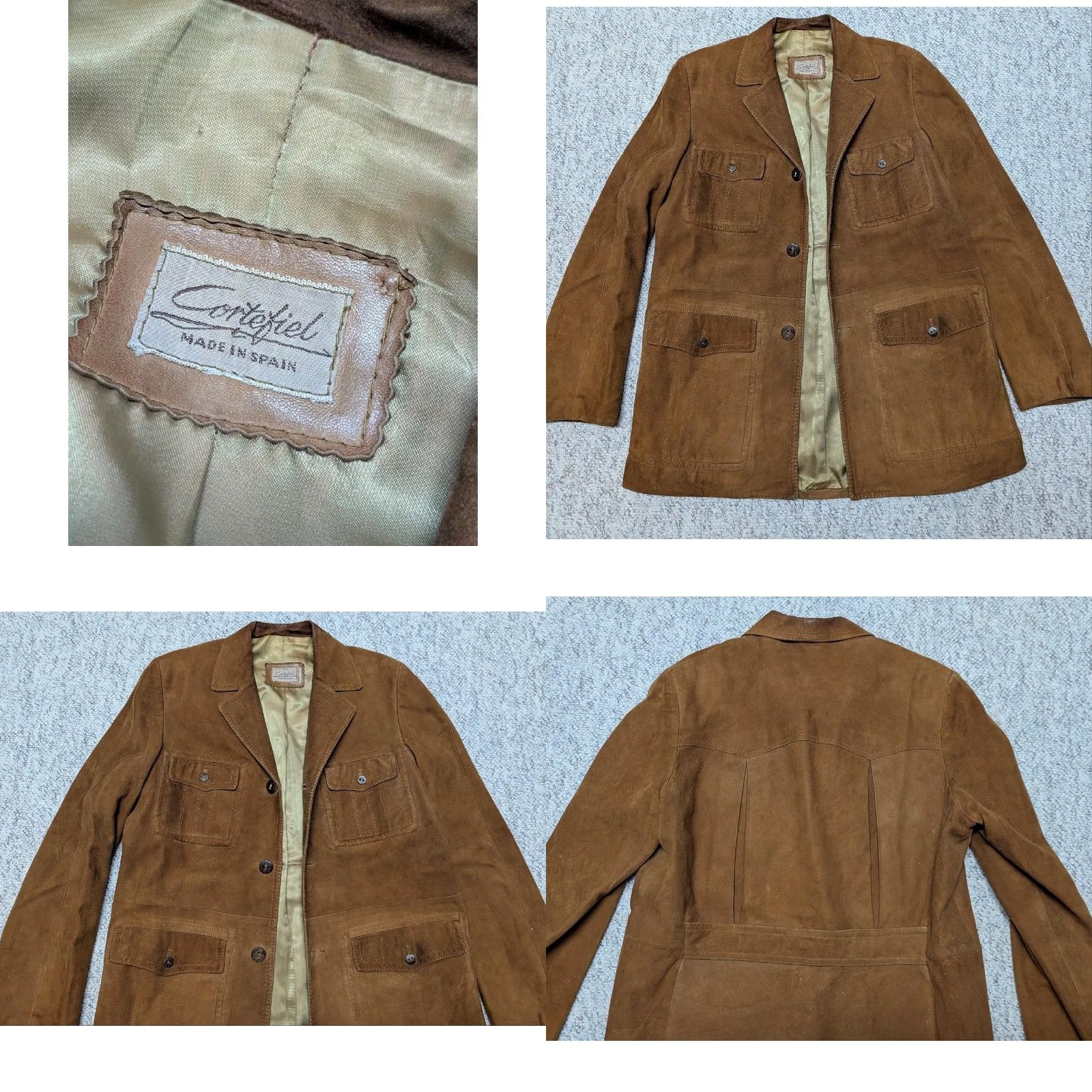 Vintage VINTAGE Cortefiel Jacket Mens Suede Leather 38 Brown NORFOLK Safari Western 90s Retail Size US S / EU 44-46 / 1 - 8 Thumbnail