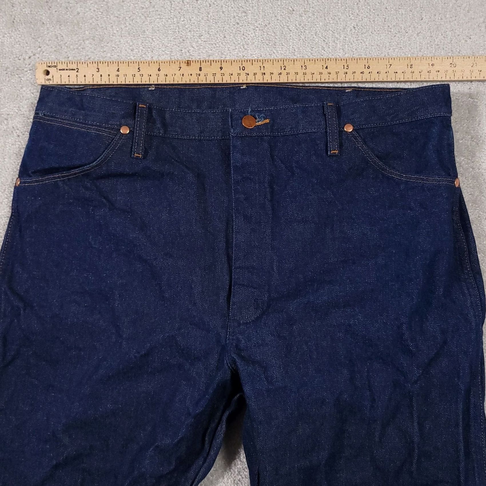 Wrangler Vtg Rigid Wrangler Cowboy Cut 13MWZ Original Fit Jeans Mens 40x30 Dark Wash - Used Condition Size US 40 / EU 56 - 6 Thumbnail