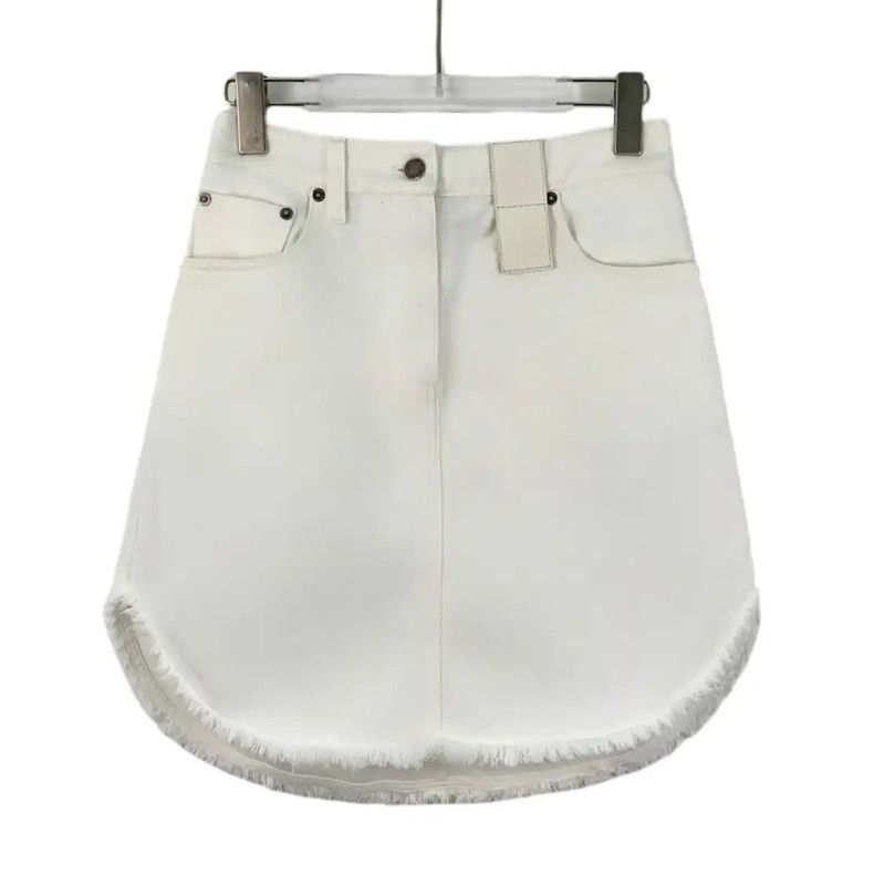 Louis Vuitton Louis Vuitton White Cotton Mini Skirt 0089 Size 22" - 1 Thumbnail