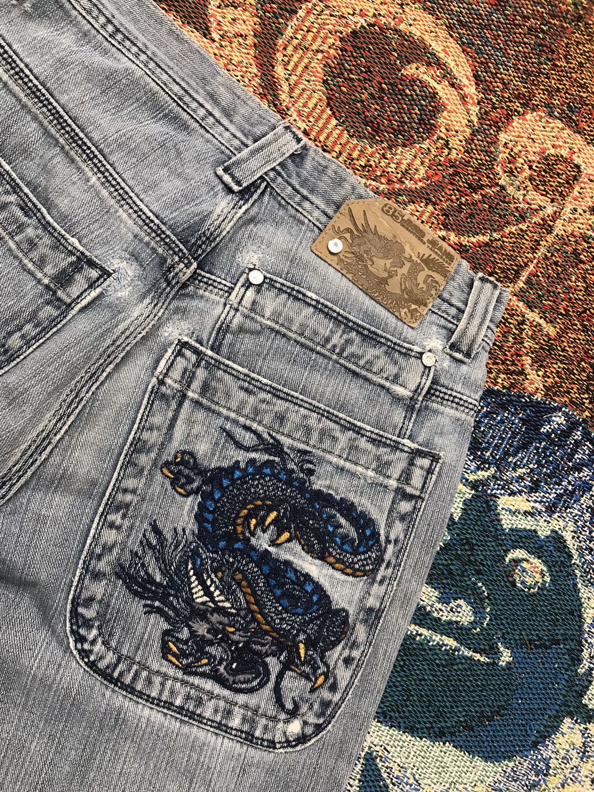 JNCO vintage Jnco dragon 🐉 embroidered damaged denim Size 28" / US 6 / IT 42 - 18 Thumbnail