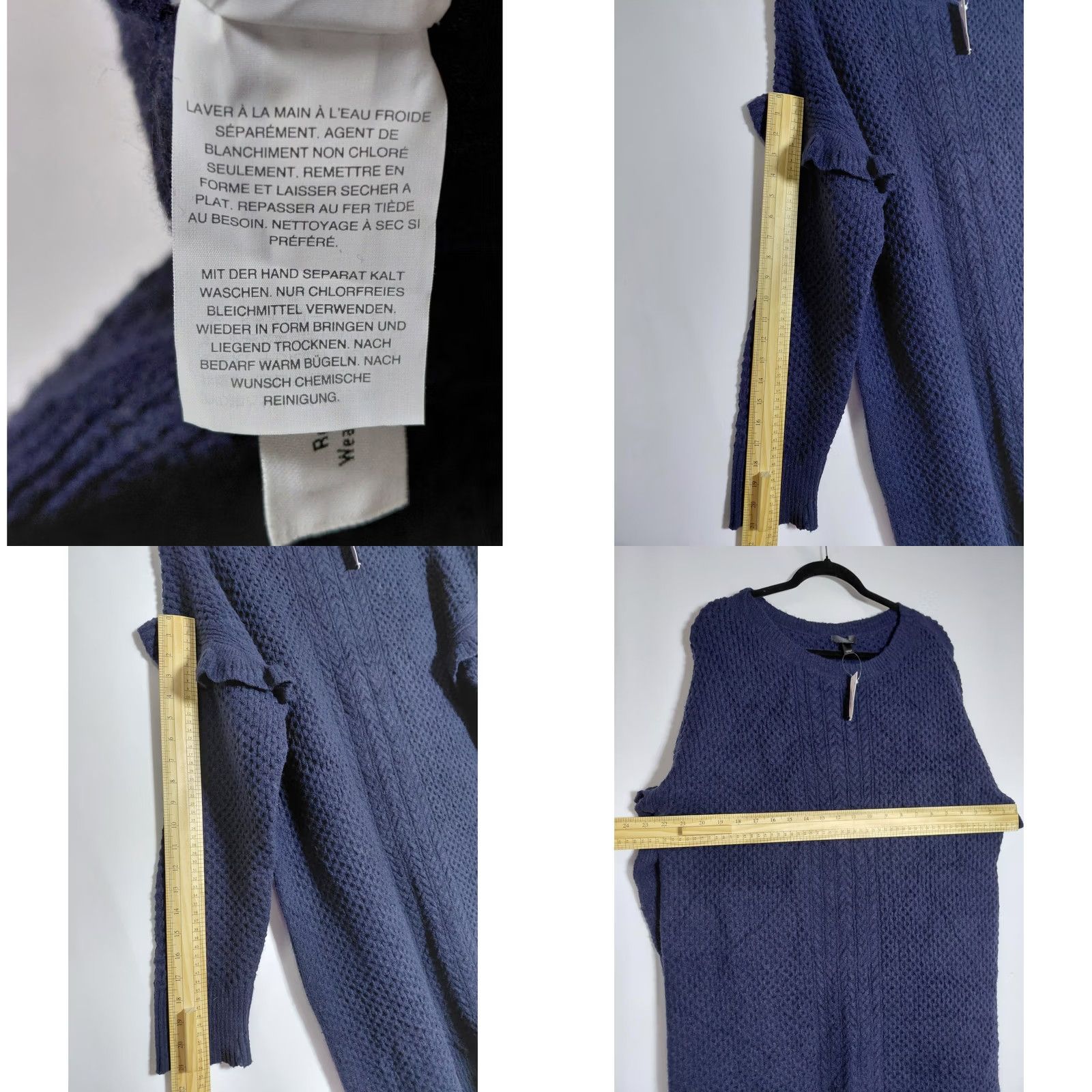 J.Crew NWT J.Crew Knit Sweater Dress Blue Long Sleeve Knee Length Pullover Women Size XL / US 12-14 / IT 48-50 - 8 Thumbnail