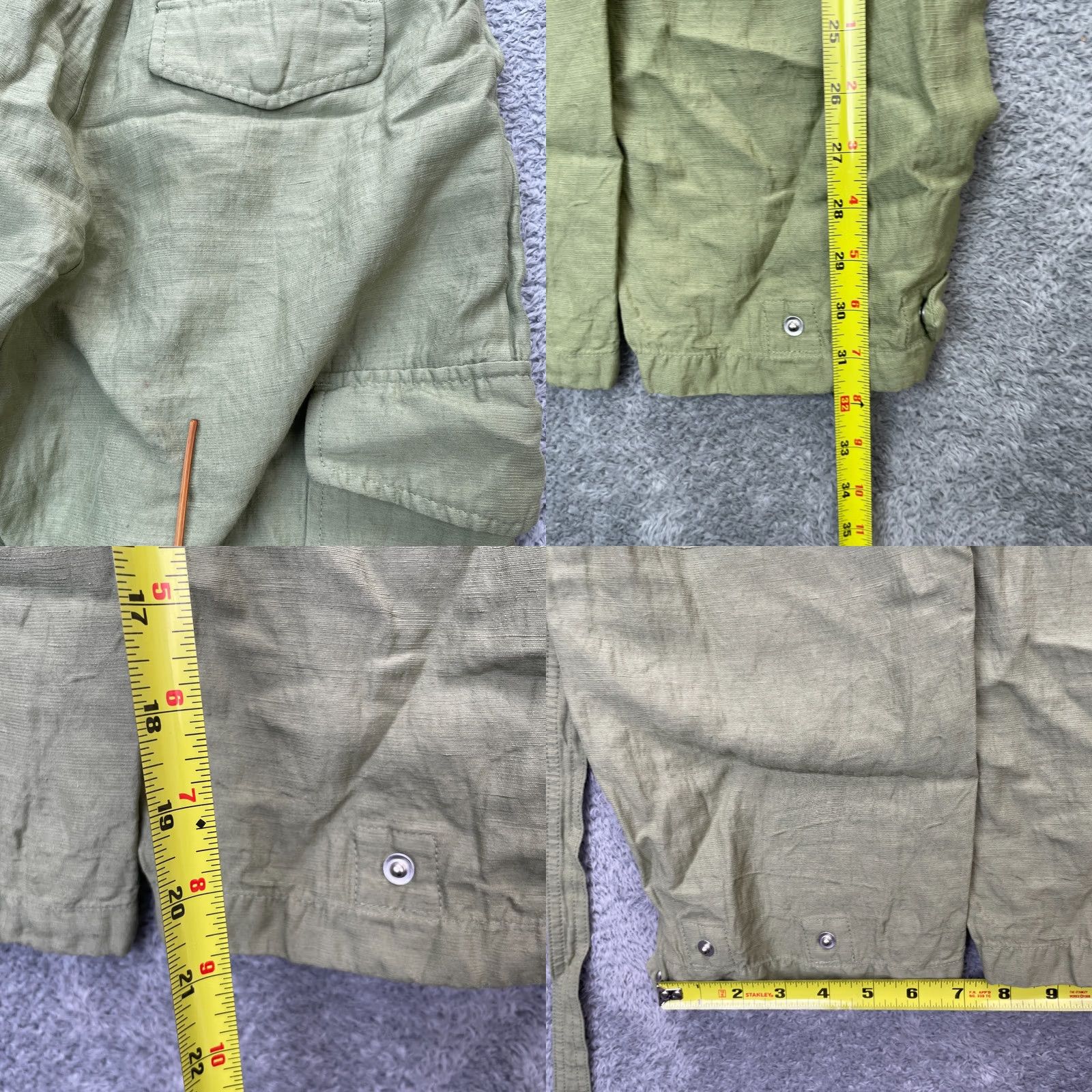 Aritzia Aritzia Pants Womens 0 Green Wilfred Kafka Cargo Pockets Linen Cropped Belted Pants Size 25" / US 0 / IT 36 - 8 Thumbnail