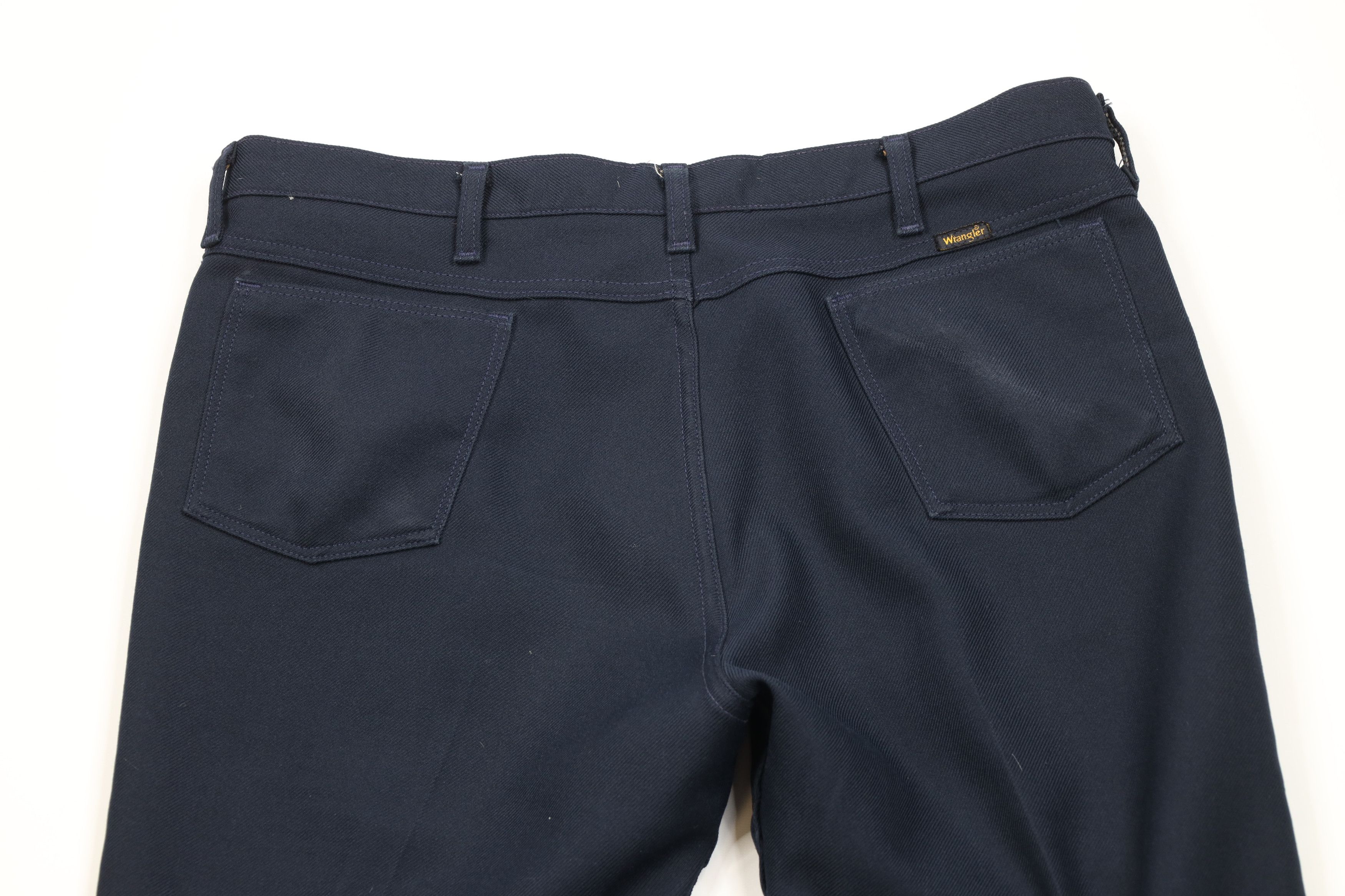 Wrangler Vintage 70s Wrangler Wide Leg Knit Chino Pants Blue USA Size US 40 / EU 56 - 8 Thumbnail