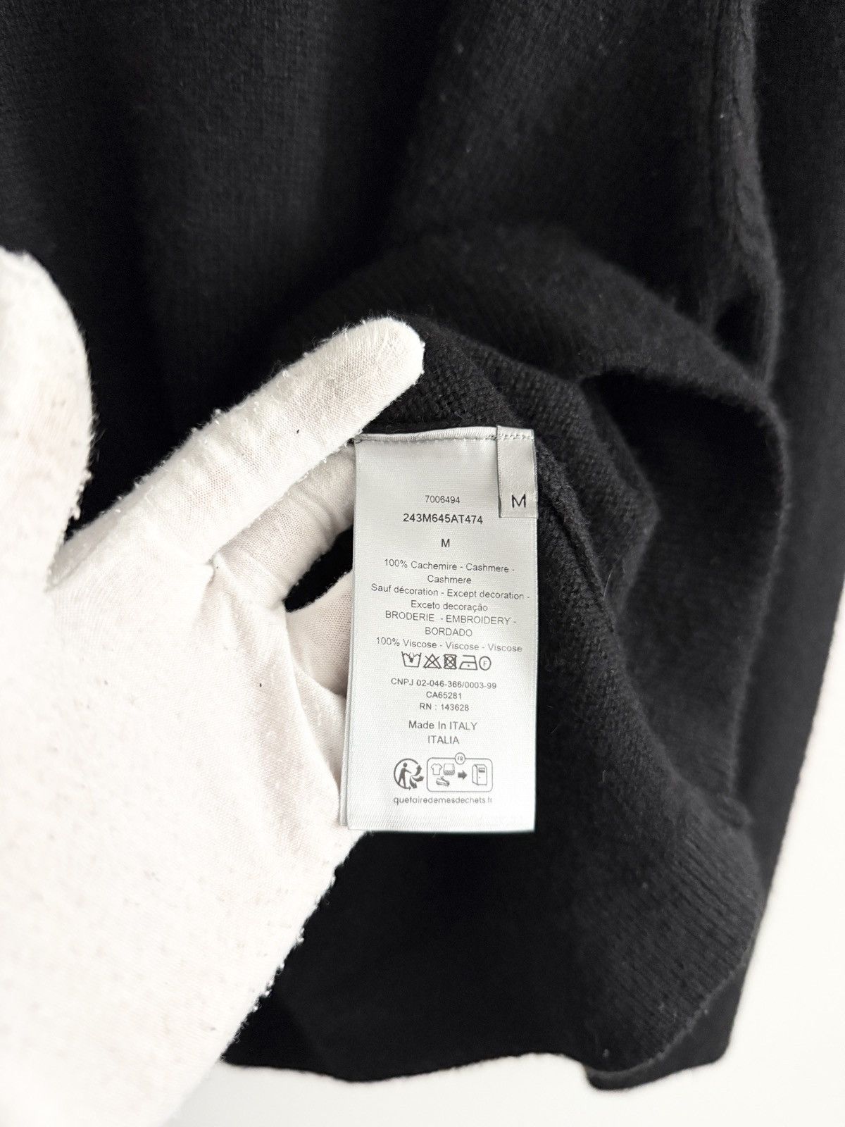 Dior STEAL! Dior Cashmere Couture Box Logo Sweater (M) Size US M / EU 48-50 / 2 - 5 Thumbnail