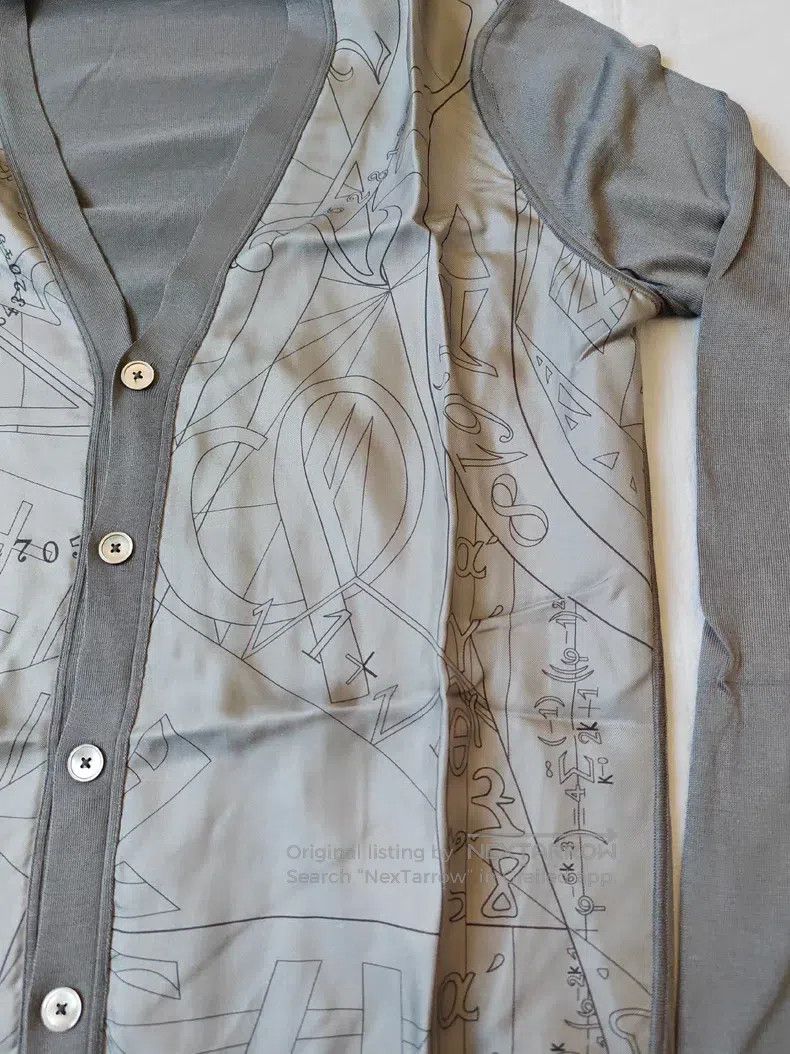 Hermes Hermes Silk cardigan knit jacket, grey, 100% mulberry silk Size US M / EU 48-50 / 2 - 3 Thumbnail