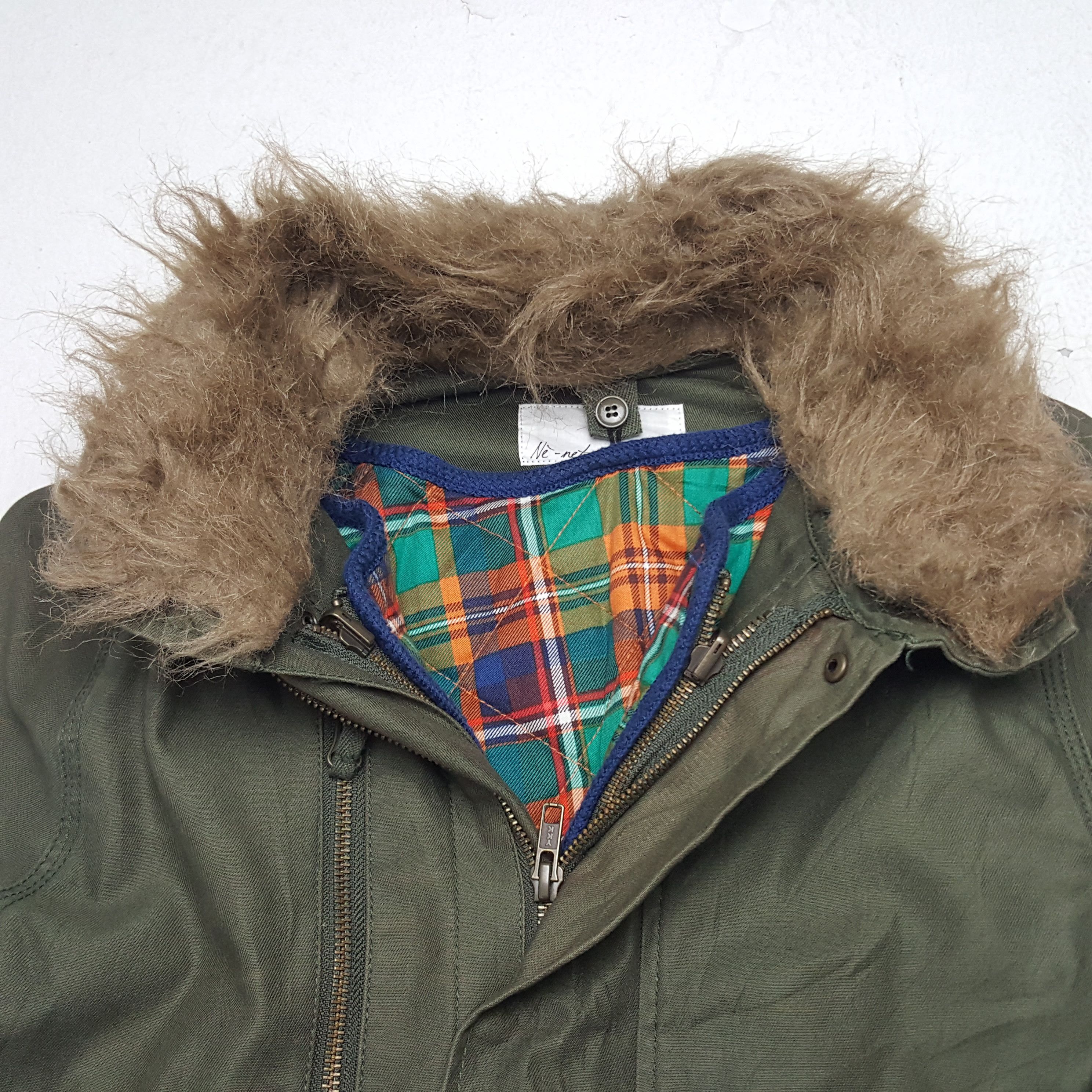 Issey Miyake × Japanese Brand × Ne-Net Vintage Ne-Net by Issey Miyake Military Fur Hoodie Jacket Size US XS / EU 42 / 0 - 3 Thumbnail