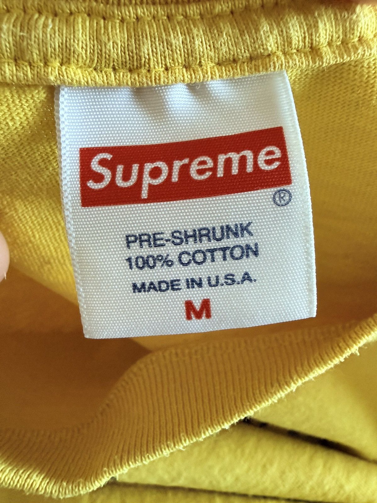 Supreme Supreme New York Tradition Tee Yellow Size M Size US M / EU 48-50 / 2 - 3 Thumbnail