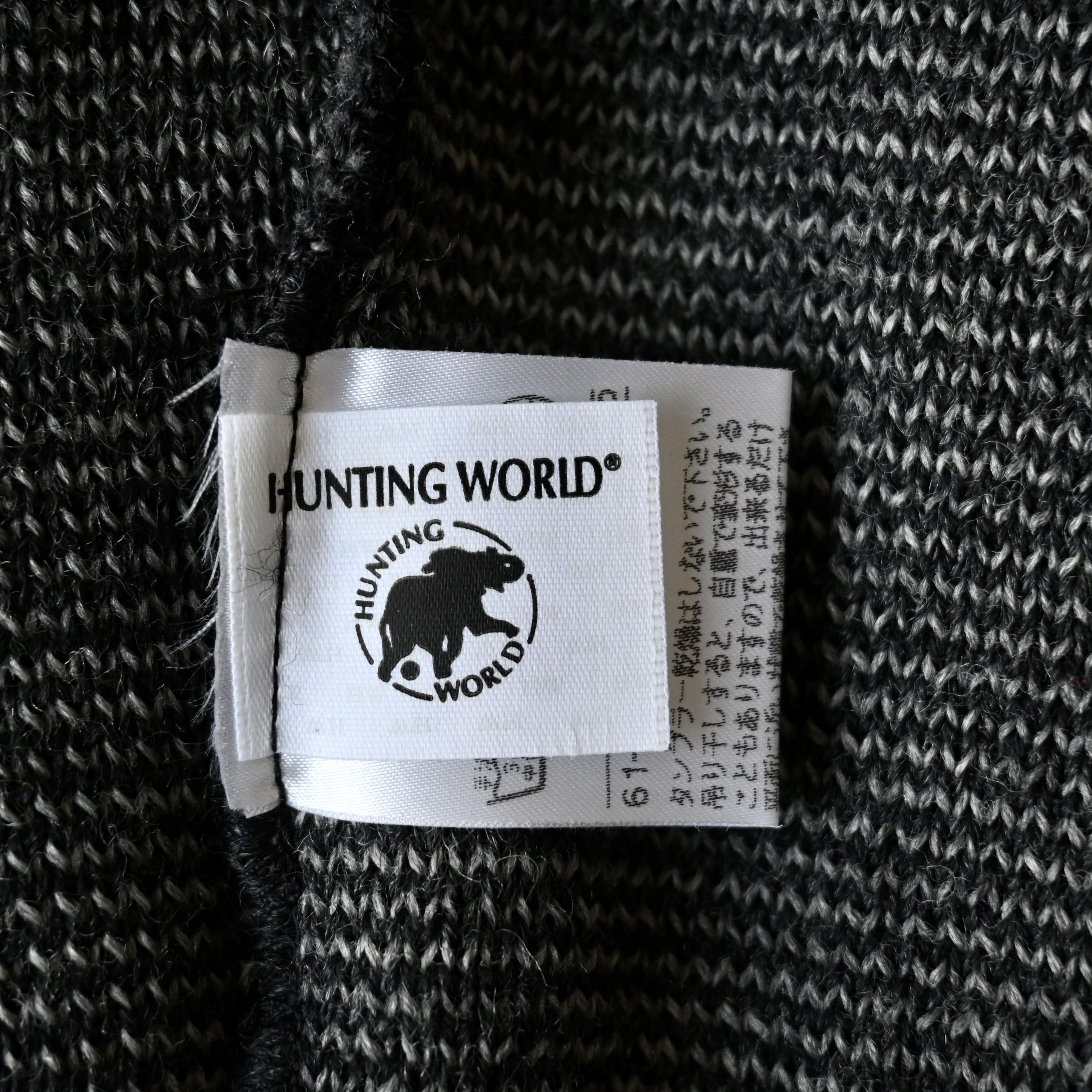 Vintage VTG 1990s HUNTING WORLD iconic logo knit sweater, made in UK Size US M / EU 48-50 / 2 - 11 Thumbnail