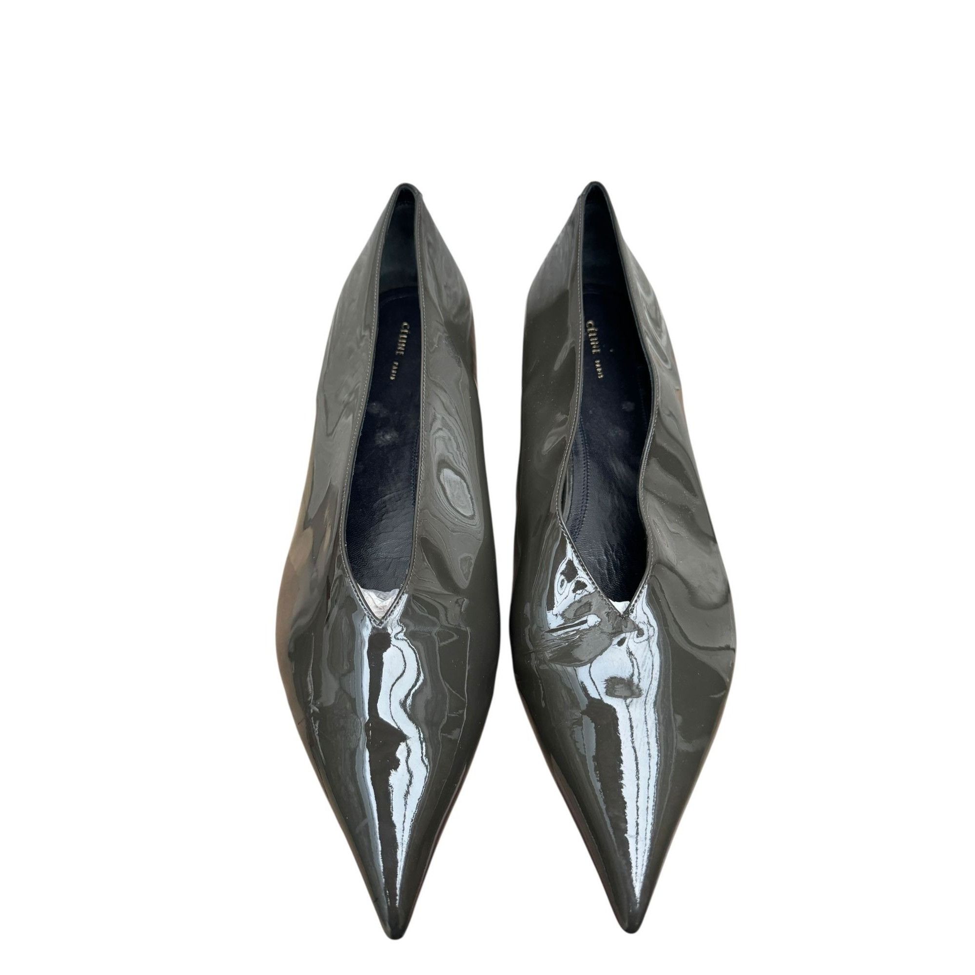 Celine by Phoebe Philo Glossy Olive Flats Size US 10 / IT 40 - 2 Thumbnail