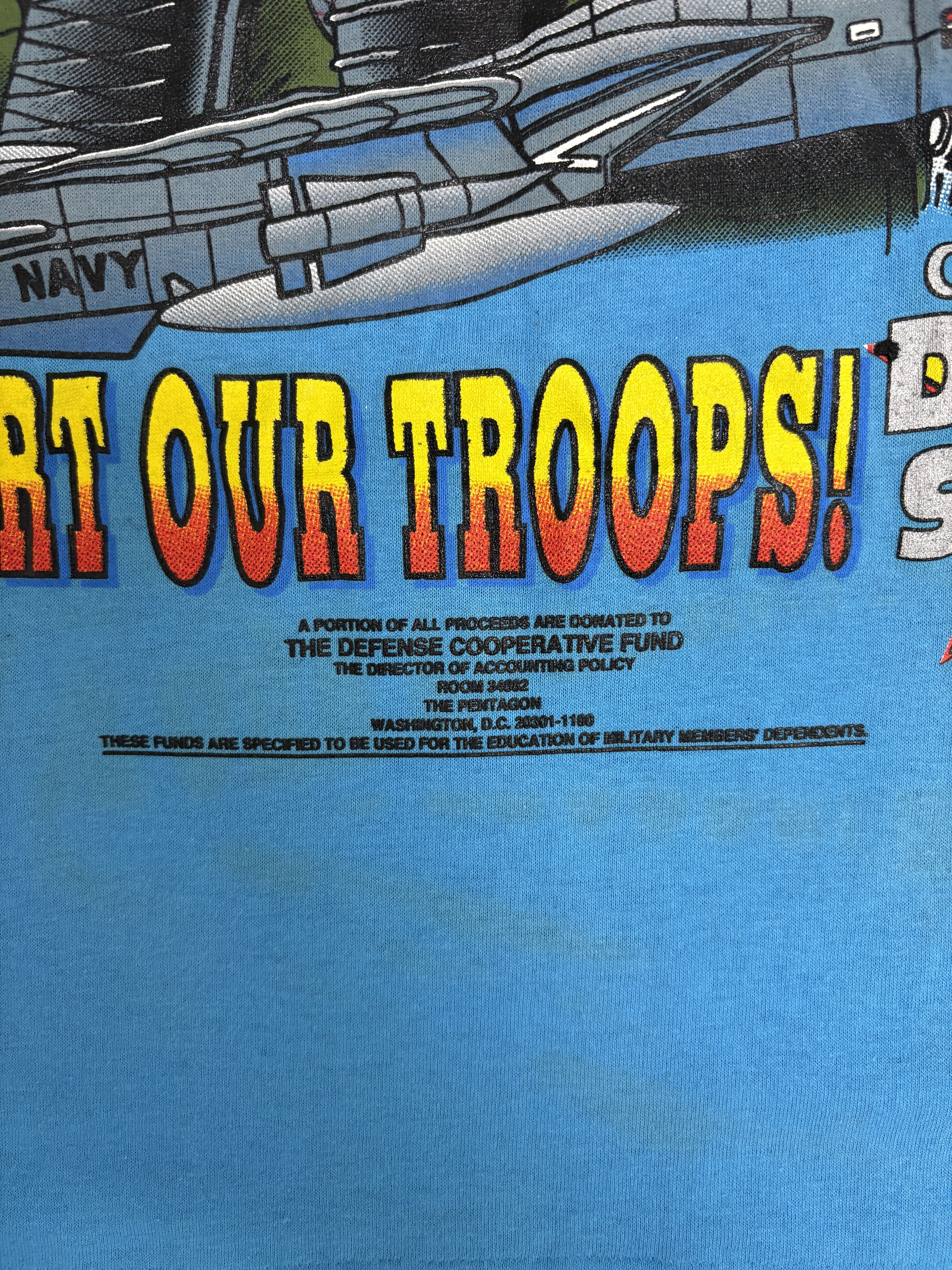 Vintage Operation Desert Storm Support Our Troops Vintage Tee Size US L / EU 52-54 / 3 - 3 Thumbnail