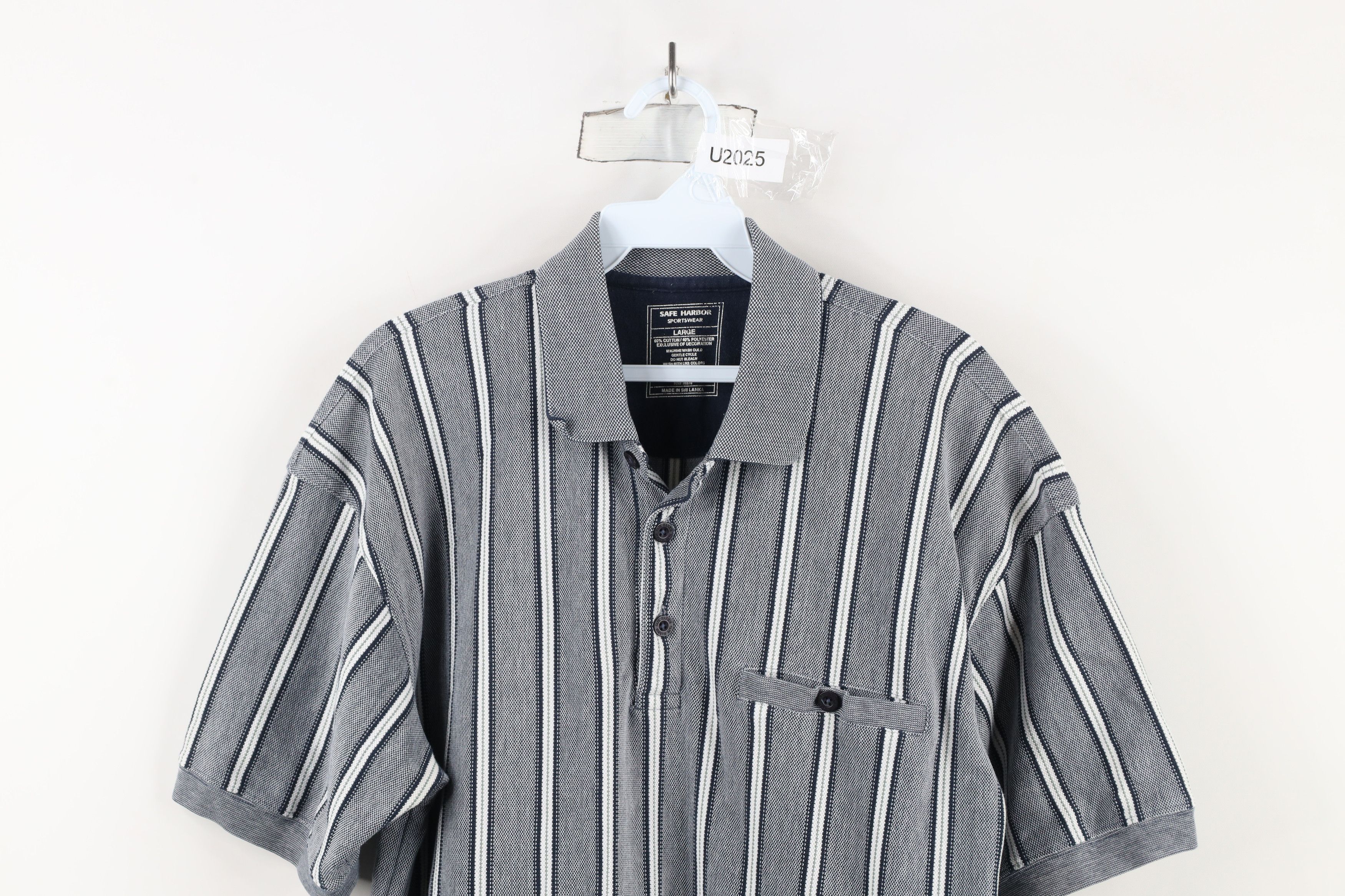 Vintage Vintage 90s Streetwear Block Collared Pullover Polo Shirt Size US L / EU 52-54 / 3 - 2 Thumbnail
