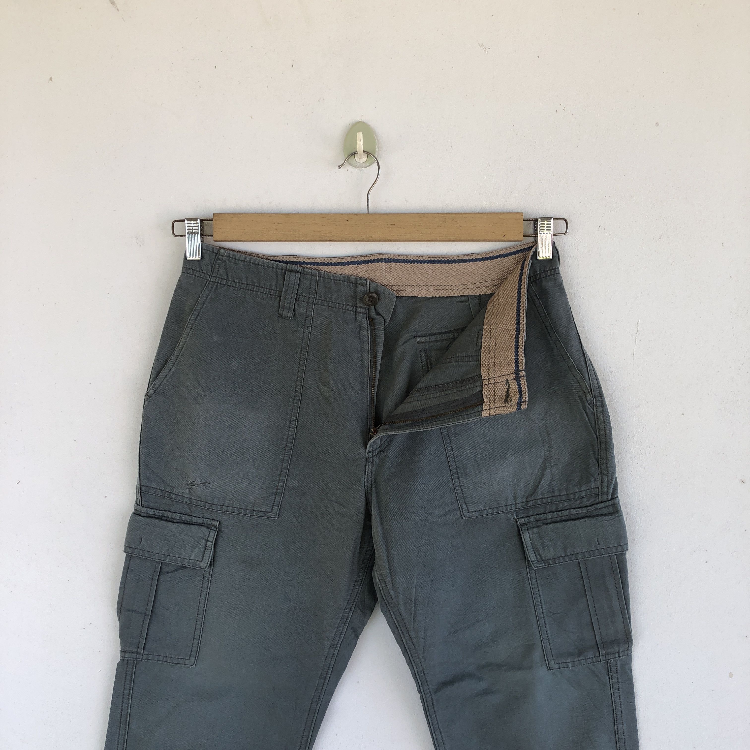 Japanese Brand Vintage Japanese Cargo Pants Multi Pocket Baggy Trousers Size US 32 / EU 48 - 5 Thumbnail