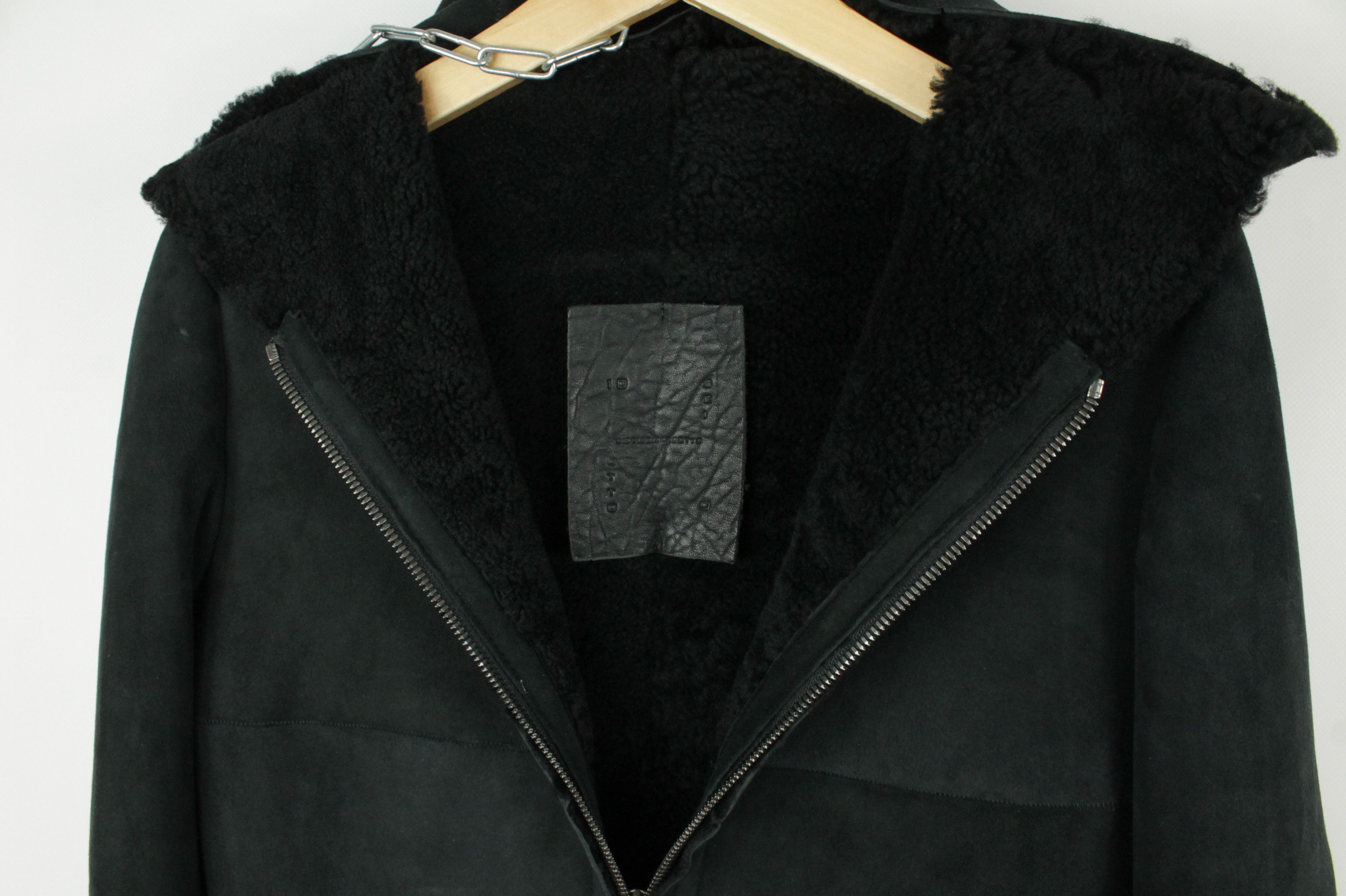 10sei0otto 10sei0otto Overlock Leather shearling Jacket Winter Hooded Size XS / US 0-2 / IT 36-38 - 2 Thumbnail