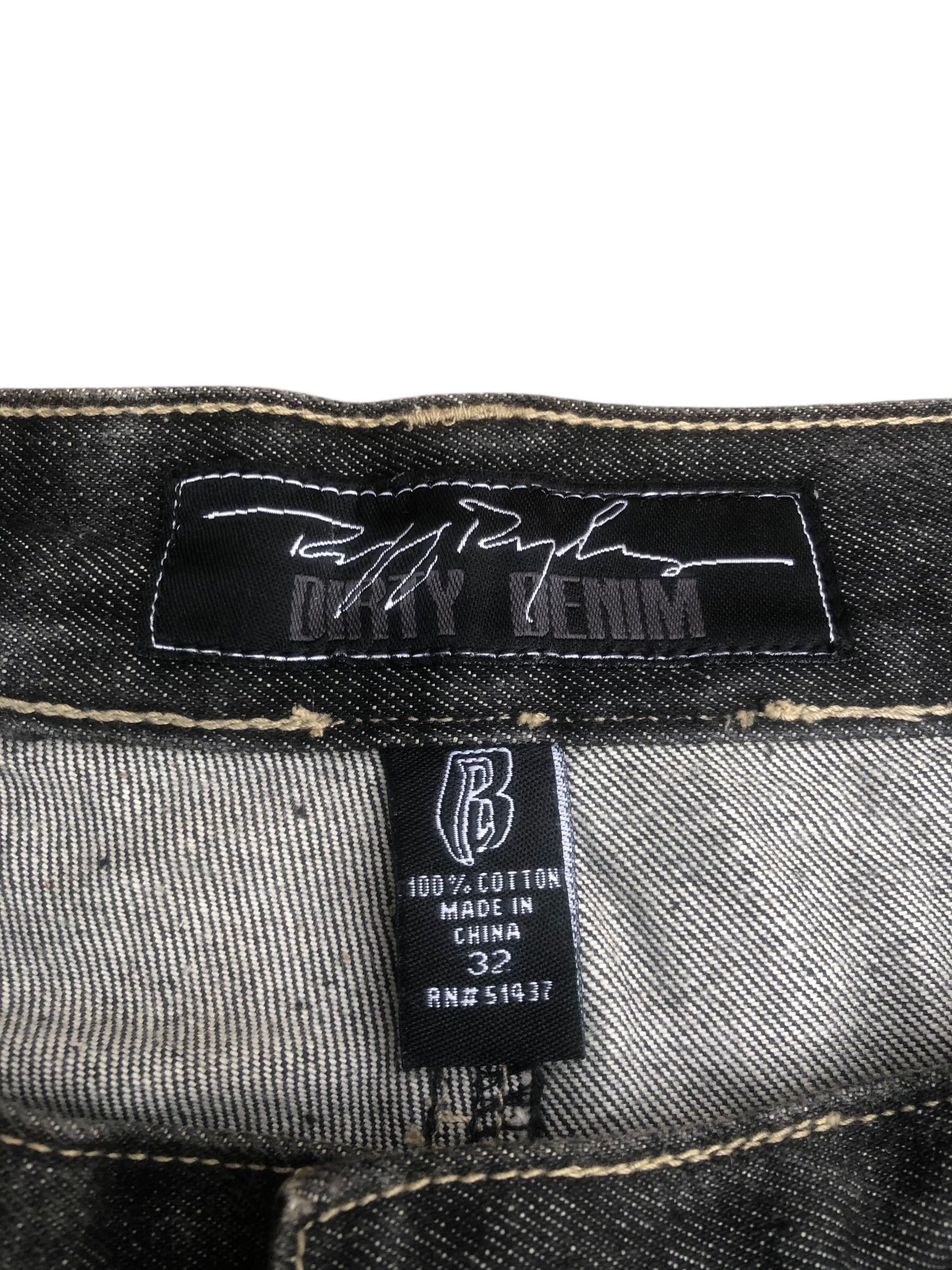 Ruff Ryders 🔥Vtg Y2K RUFF RYDERS Dirty Denim Baggy Jeans Hip Hop Rave Size US 32 / EU 48 - 8 Thumbnail