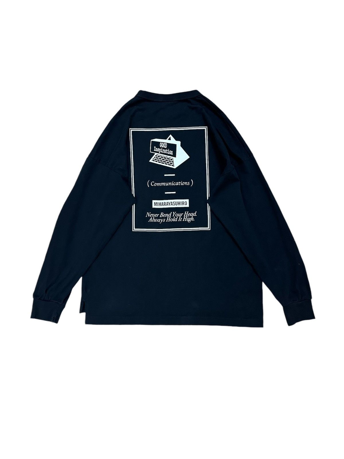 GU × Maison MIHARA YASUHIRO MIHARAYASUHIRO X GU Communications Good Inspiration L/S Tee Size US S / EU 44-46 / 1 - 2 Thumbnail