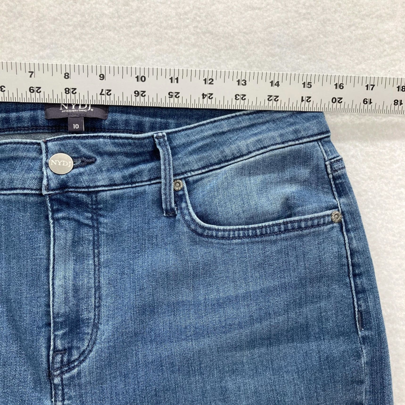 NYDJ NYDJ Jeans Womens 10 Barbara Bootcut Lift Tuck Stretch Denim Mid Rise Blue Bootcut Jeans Womens 10 NYDJ Barbara Bootcut Size 32" / US 10 / IT 46 - 7 Thumbnail