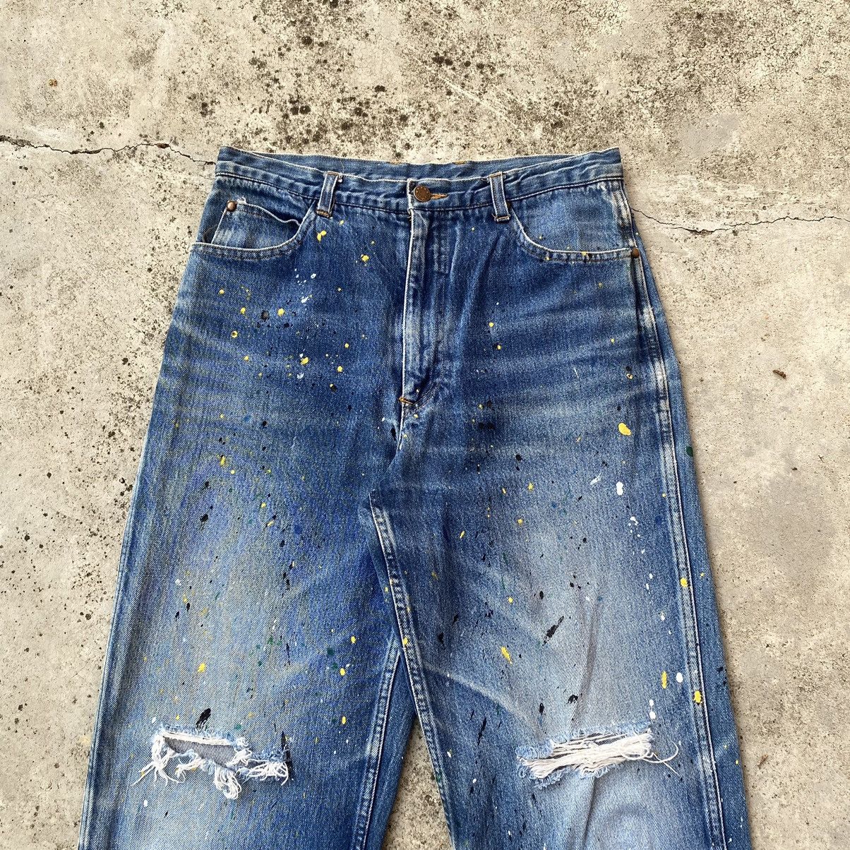 Comme des Garcons Custom Made CDG Splatter Paint Denim Jeans Size US 30 / EU 46 - 2 Thumbnail