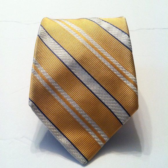 Faconnable FACONNABLE MENS 100%SILK STRIPED NECK TIE WIDTH: 4" Size ONE SIZE - 1 Thumbnail