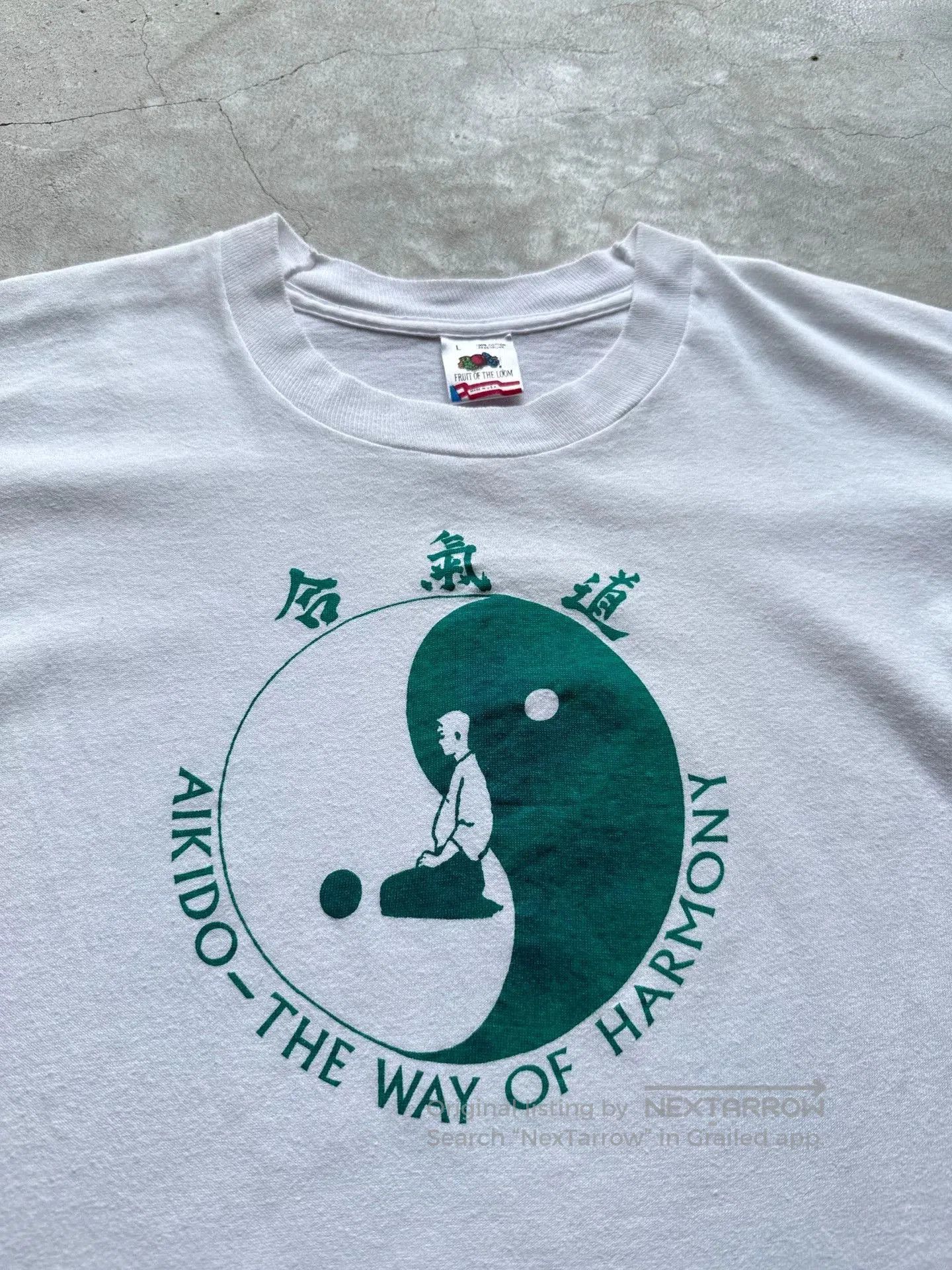 Vintage Vintage 90s Aikido Short Sleeve Tee. Size US L / EU 52-54 / 3 - 4 Thumbnail
