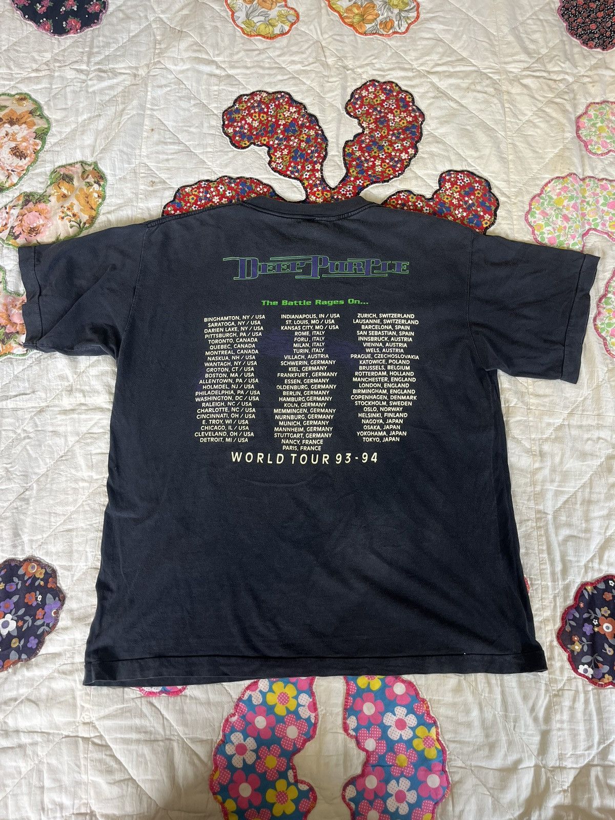 Band Tees Vintage DEEP PURPLE The Battle Rages On World Tour 93-94’s Size US XXL / EU 58 / 5 - 9 Thumbnail