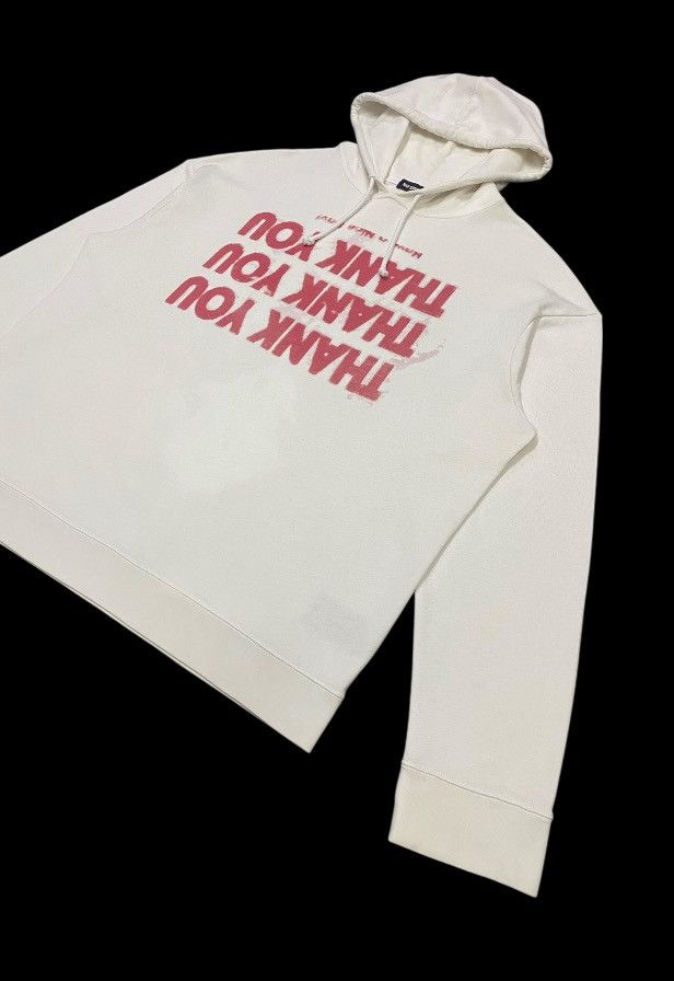 Raf Simons FW18 Raf Simons White Thank You Hoodie Size US L / EU 52-54 / 3 - 19 Thumbnail