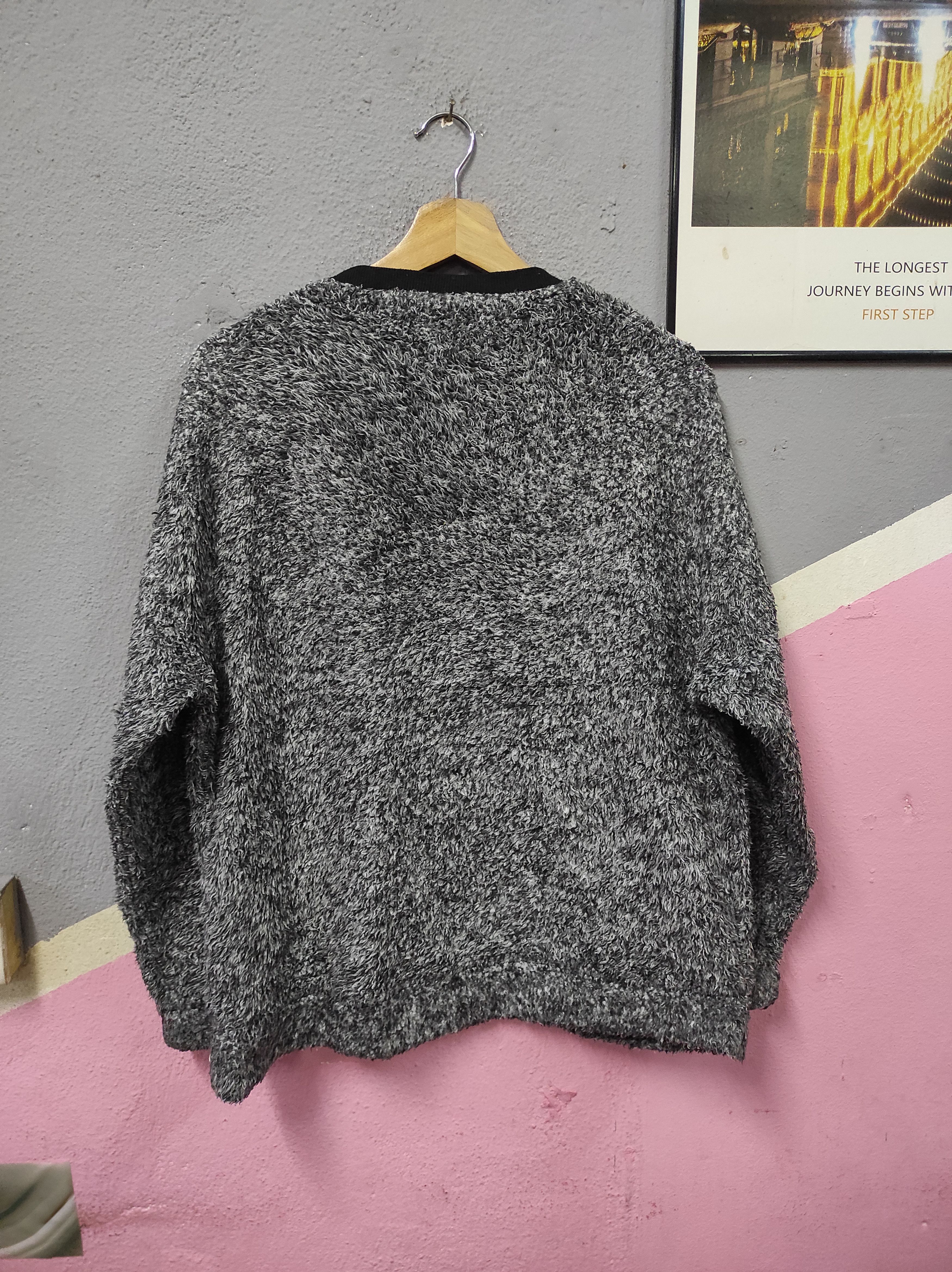 Japanese Brand defective struct fleece sherpa sweatshirt Size L / US 10 / IT 46 - 4 Thumbnail