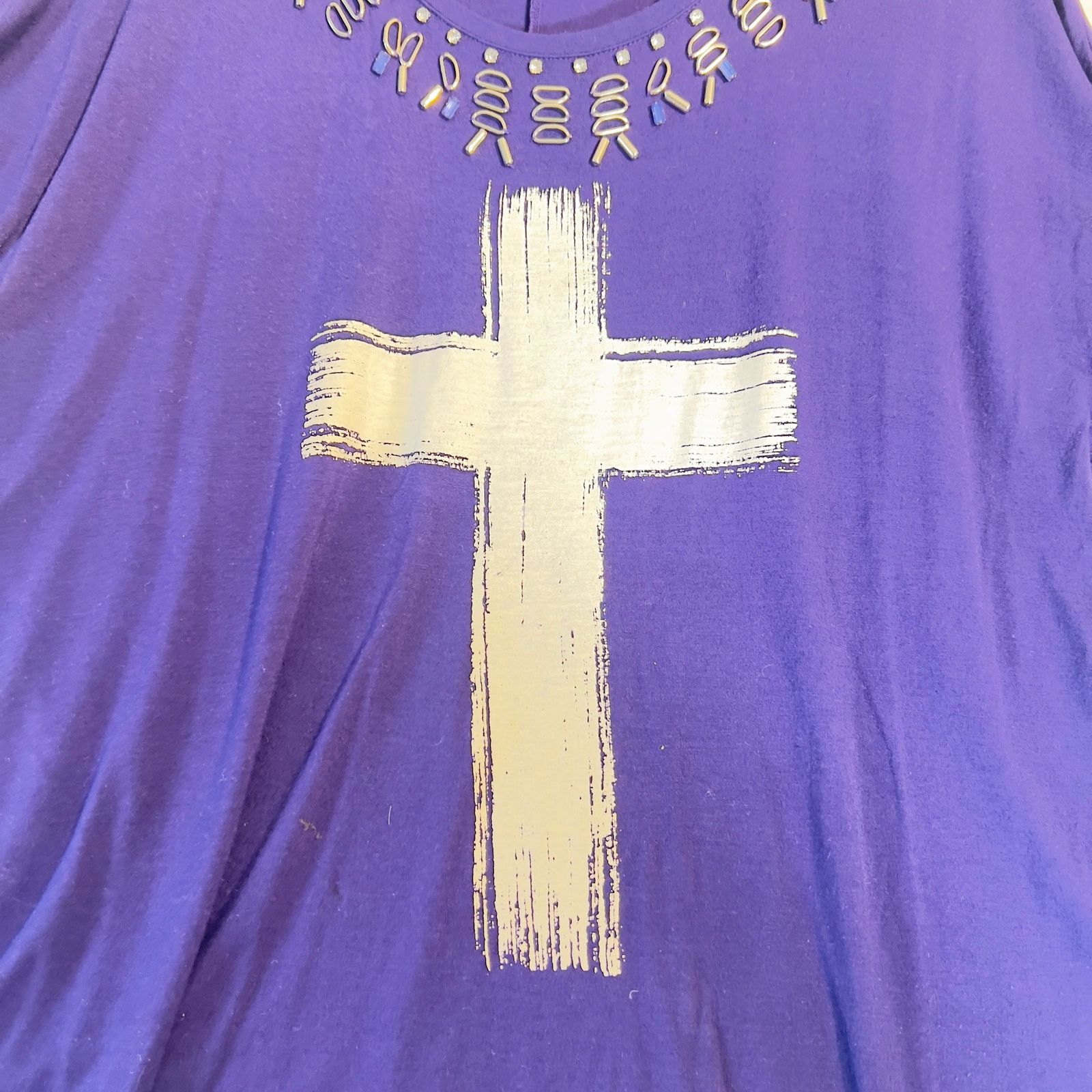 Other Lane Bryant Sleeveless T-Shirt Woman's 18/20 Cross Graphic Size 3XL / US 20-22 - 5 Thumbnail
