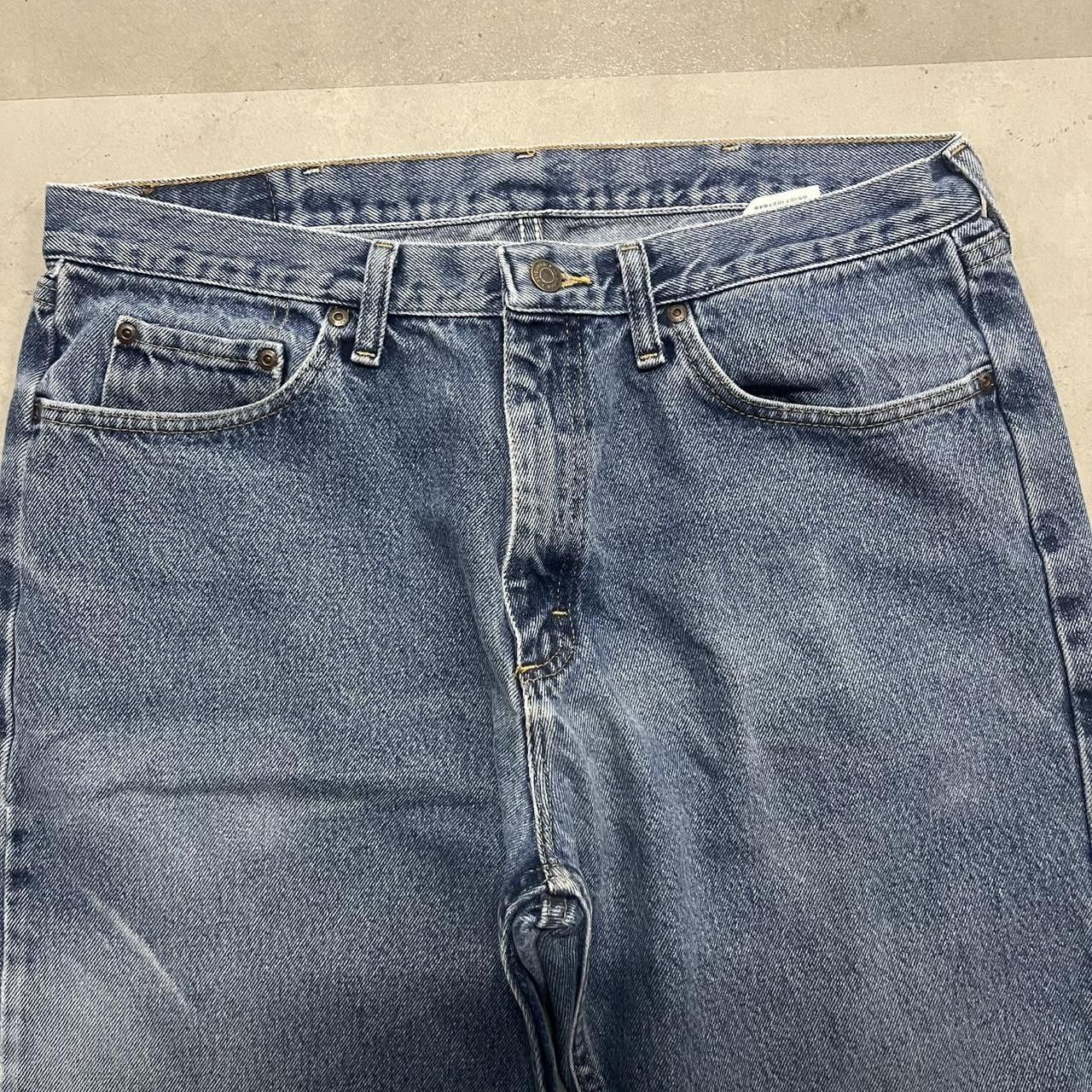 Vintage × Wrangler Vintage Y2K Straight fit Wrangler Medium Blue denim jeans! Size US 36 / EU 52 - 4 Thumbnail