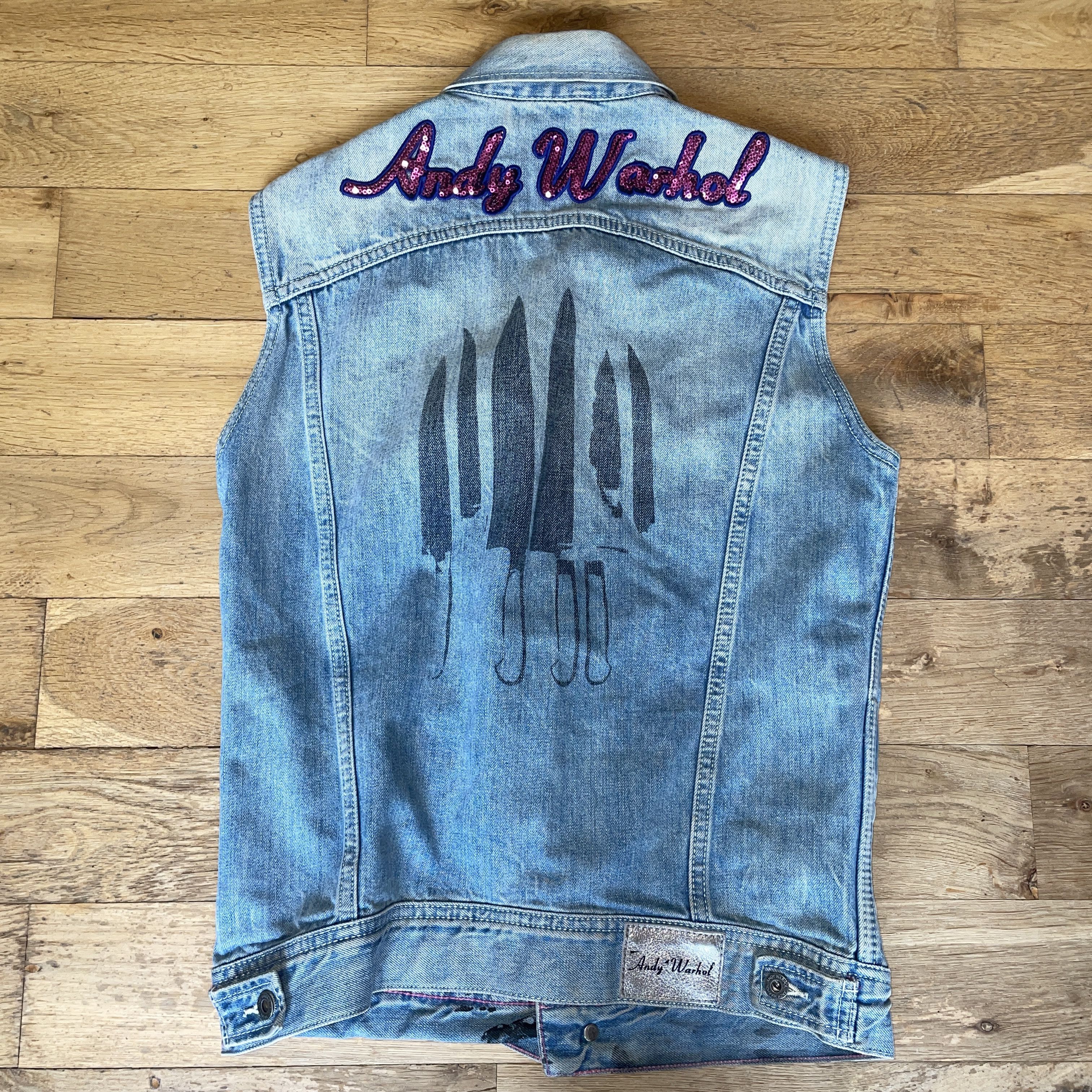 Andy Warhol Andy Warhol Women's Denim Biker Jacket Fashionable Size Xs Size XS / US 0-2 / IT 36-38 - 4 Thumbnail