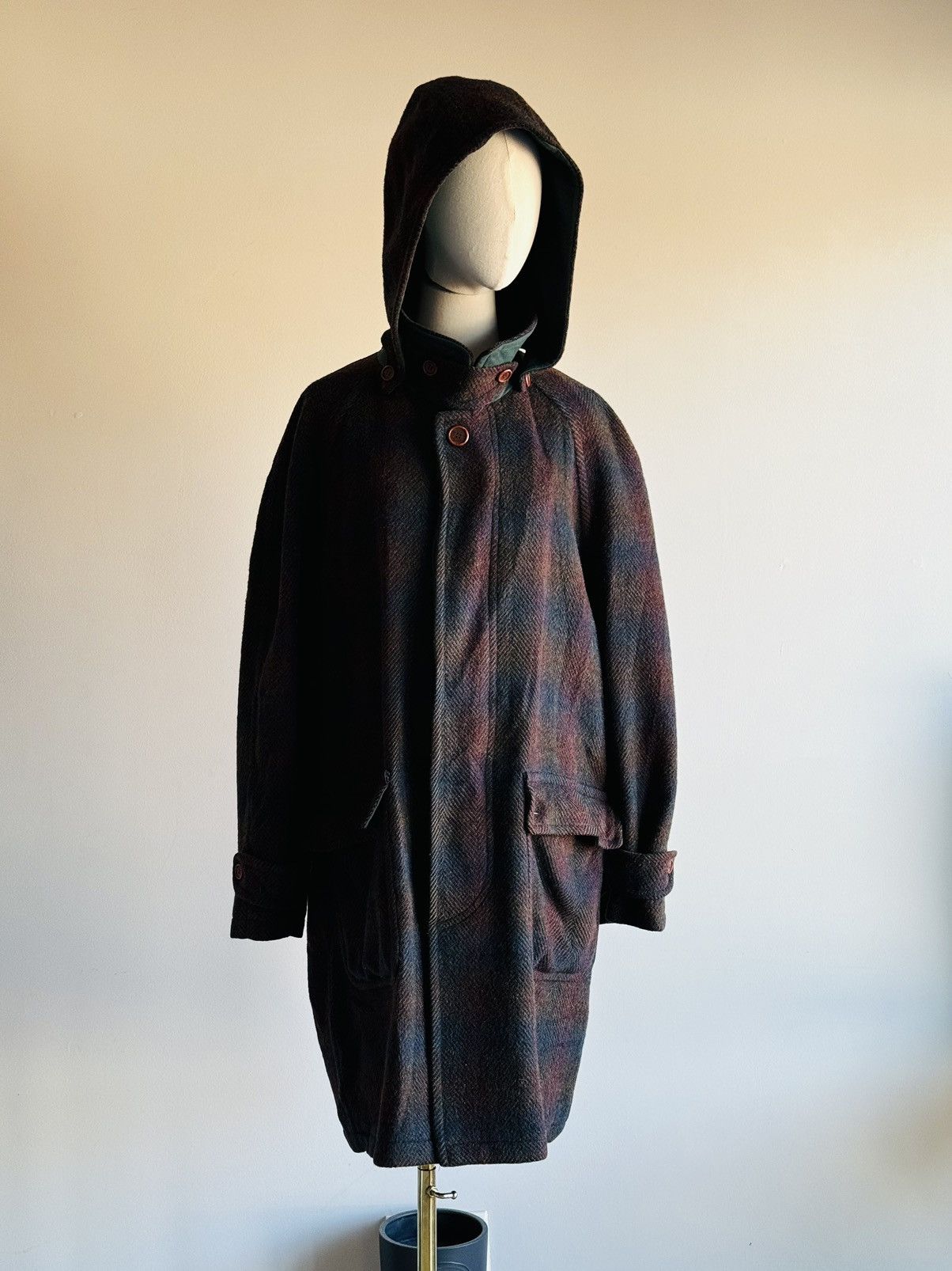 Missoni Vintage Missoni jacket Hooded Virgin wool plaid coat sz 54 Size US L / EU 52-54 / 3 - 2 Thumbnail