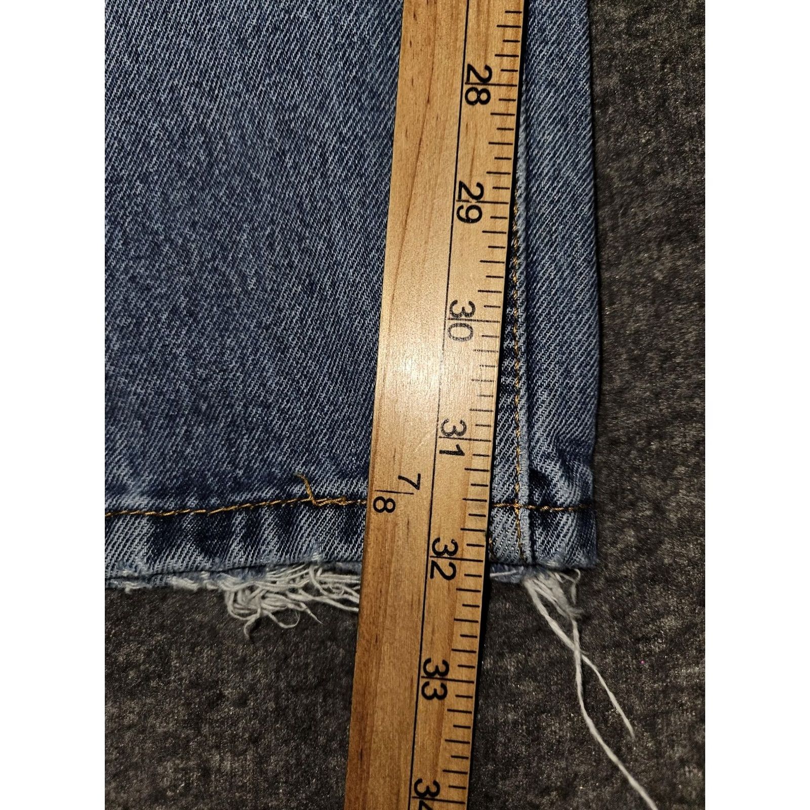 Levi's Levis 505 Jeans Mens 38x34 Blue Denim Straight Distressed Vintage Style Grunge 90s Jeans Mens Size US 38 / EU 54 - 5 Thumbnail