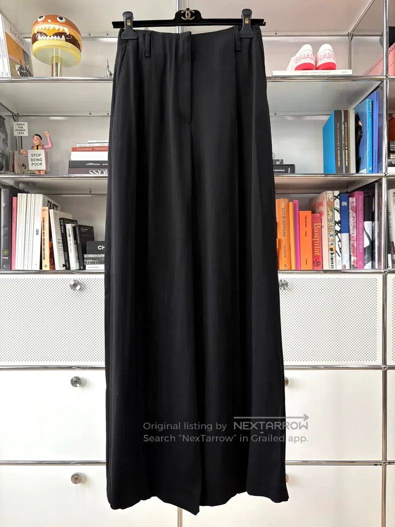 Acne Studios Acne Studios Black Loose Wool Wide Leg Pants Size 34" / US 12 / IT 48 - 1 Thumbnail