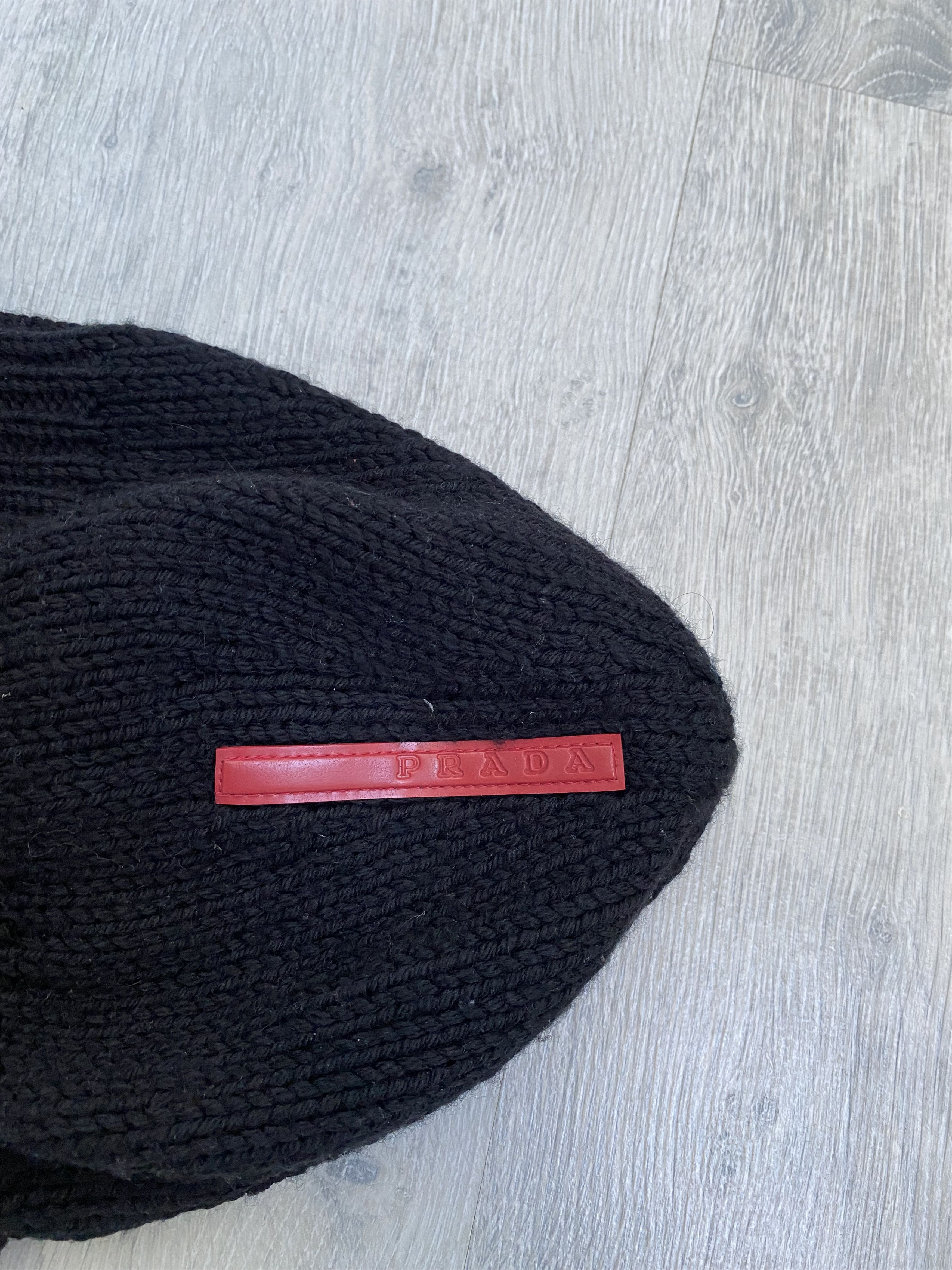 Vintage 90s Prada Sport wool beanie hat